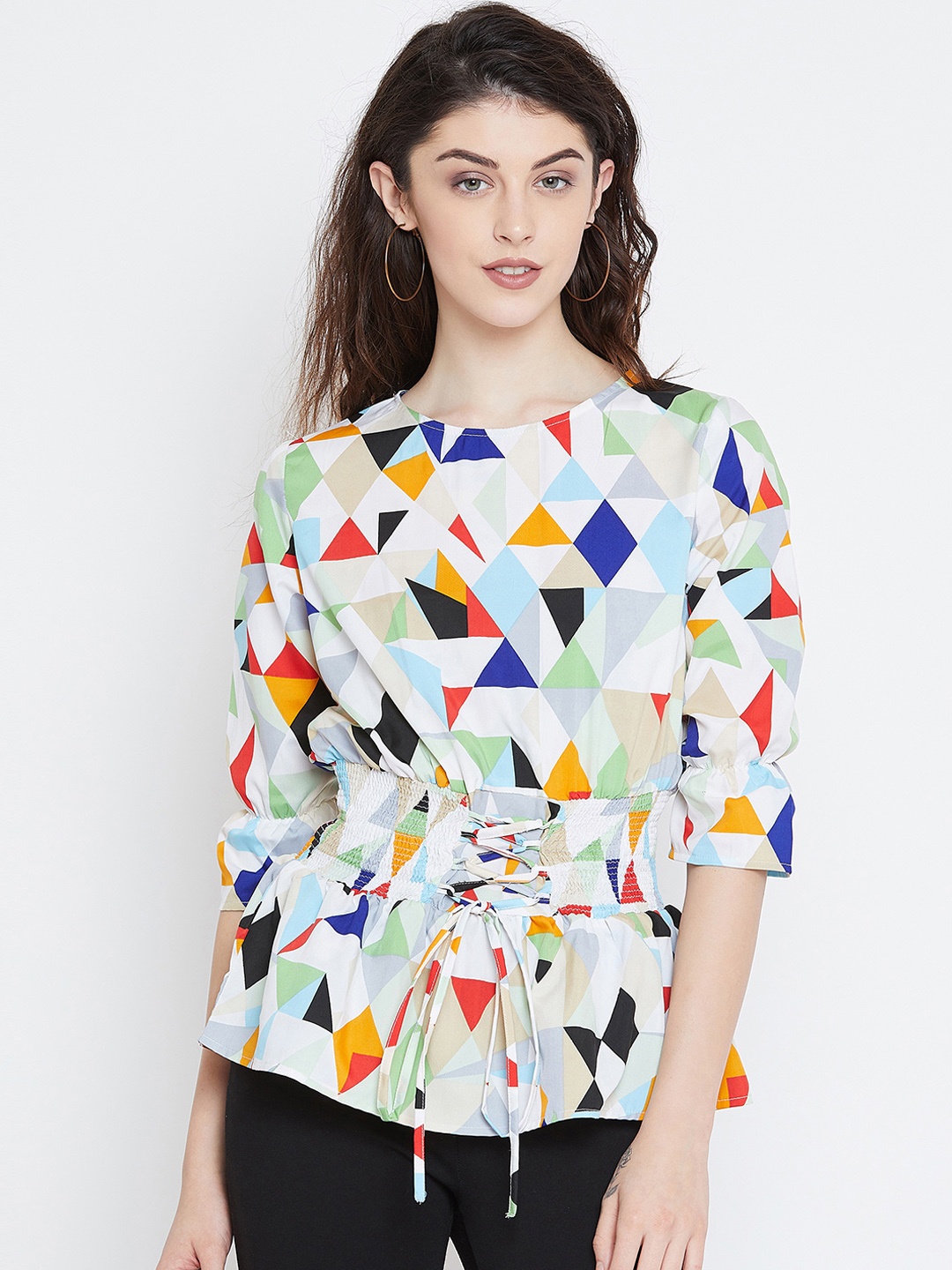 

Ruhaans Women Multicoloured Printed Top, Multi