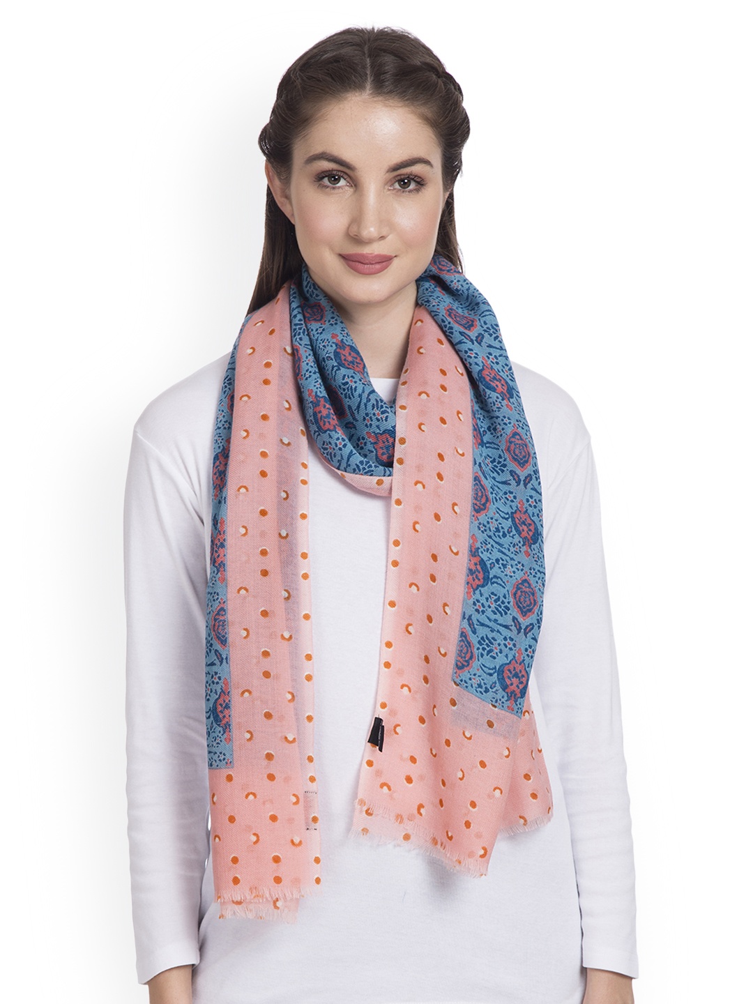 

SHINGORA Women Blue Printed Stole