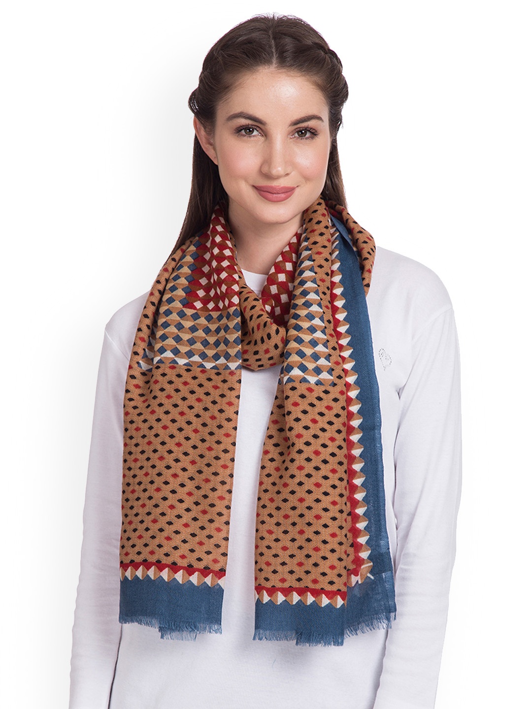 

SHINGORA Women Multicoloured Woven Design Woollen Stole, Multi