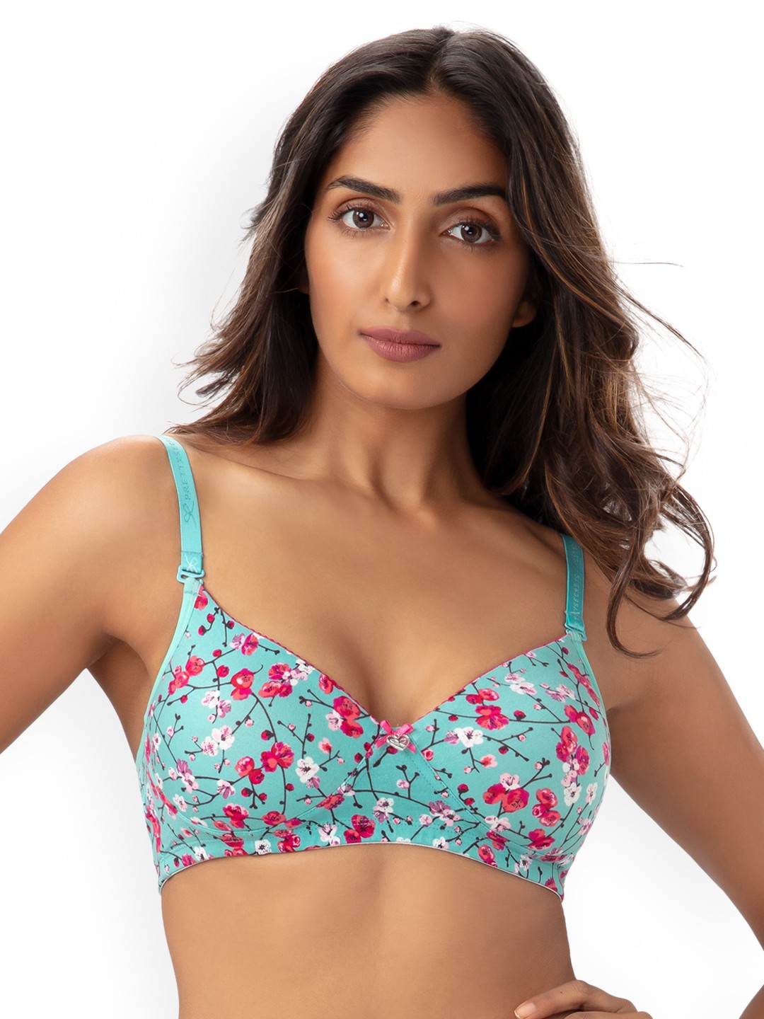 

PrettySecrets Multicoloured Printed Wireless T-Shirt Bra, Multi