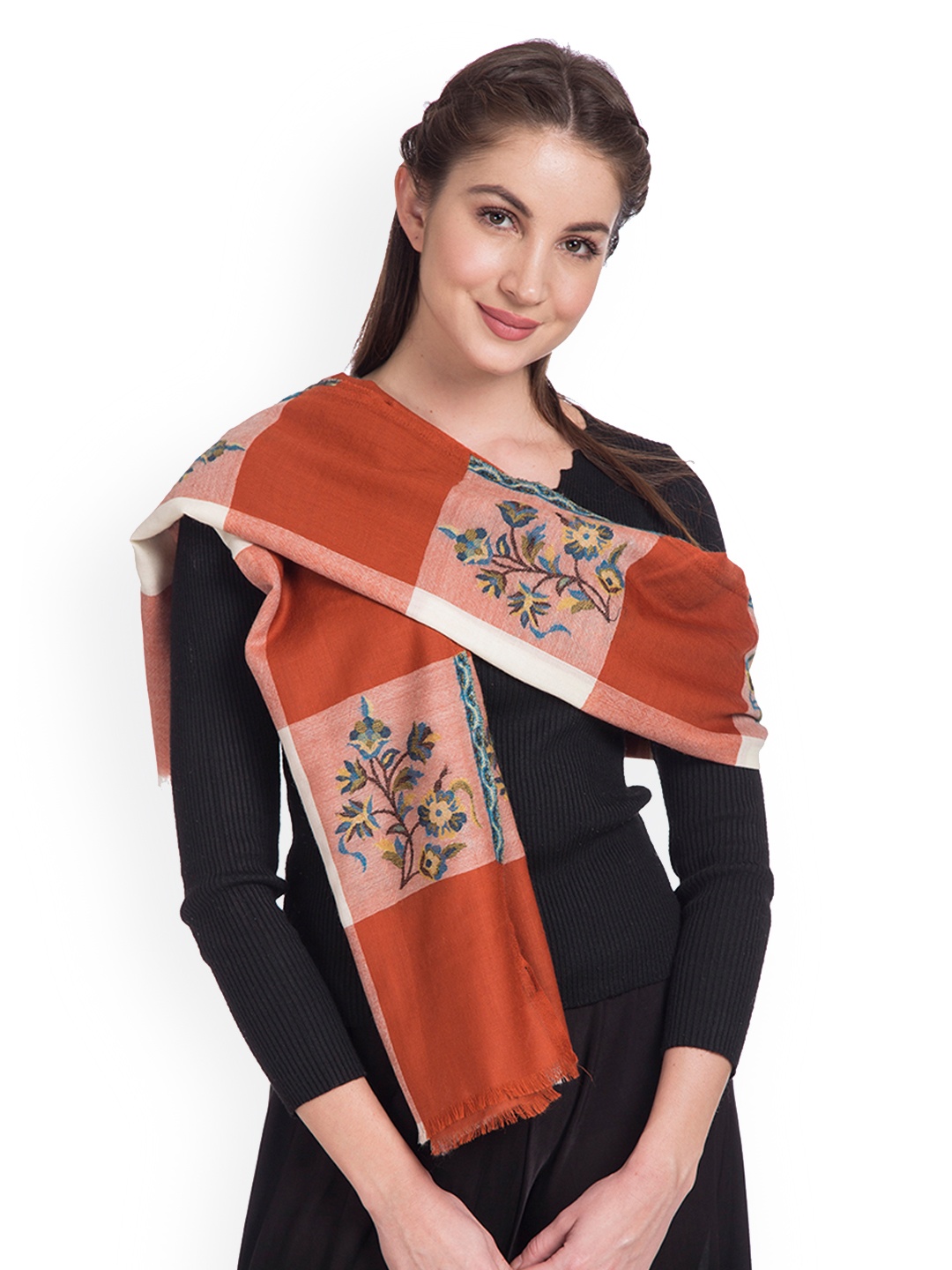 

SHINGORA Women Multicoloured Woven Design Stole, Multi