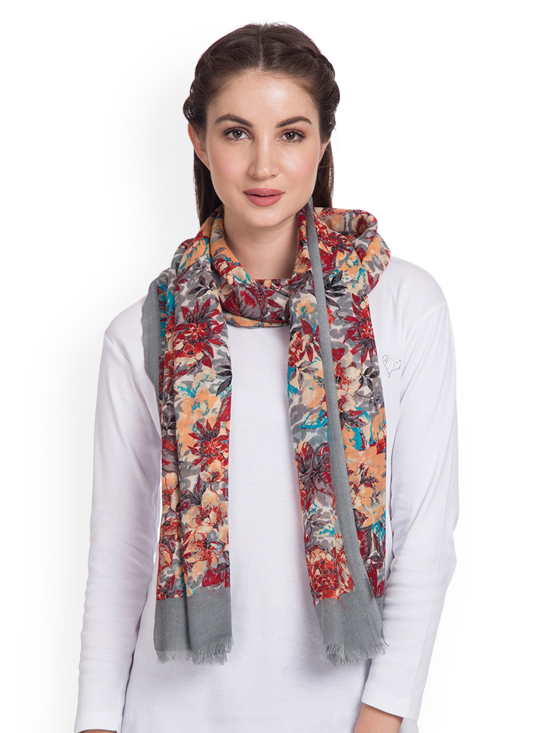 

SHINGORA Women Multicoloured Woven Design Woollen Stole, Multi