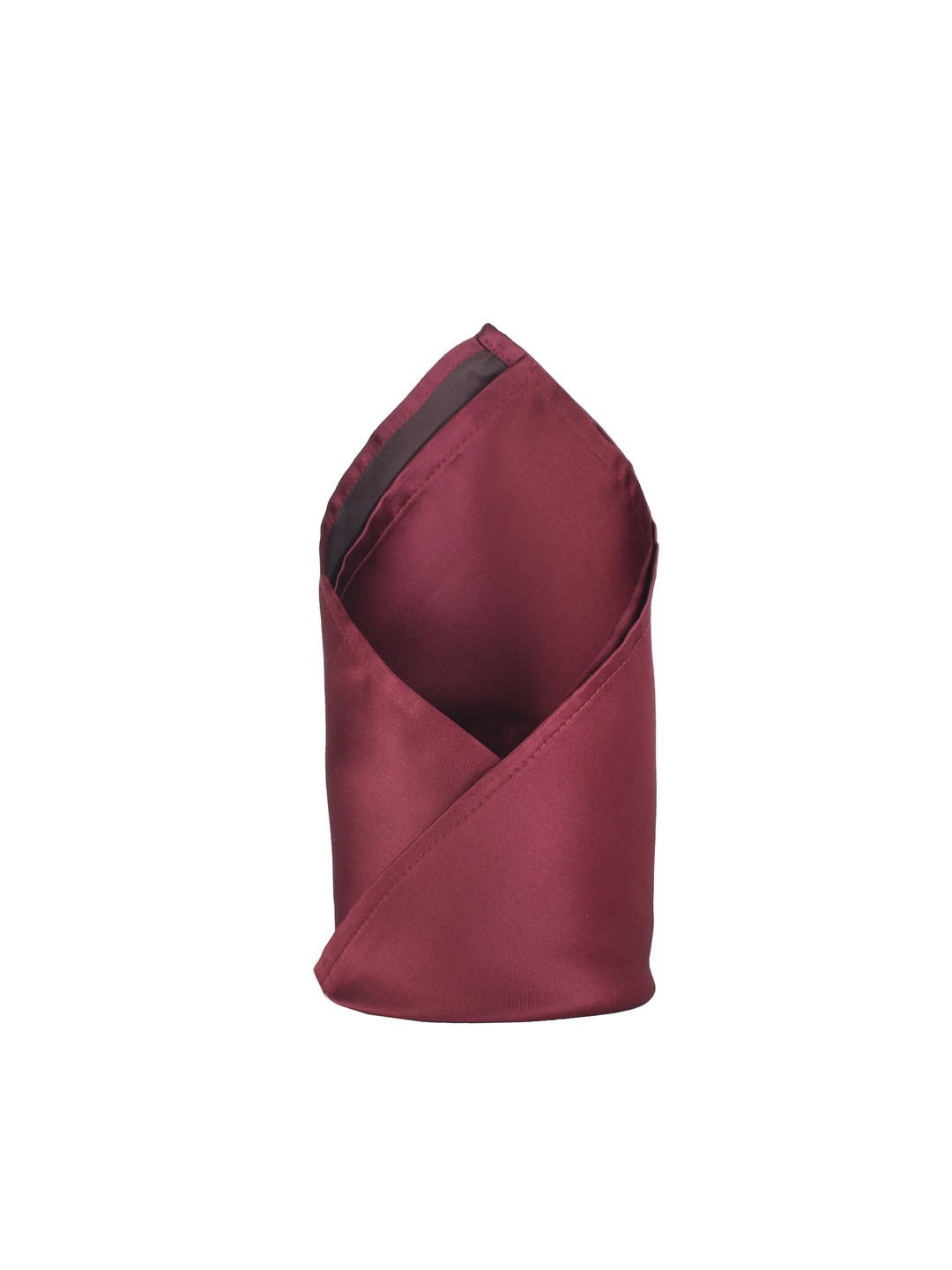 Peter England Men Maroon Solid Pocket Square