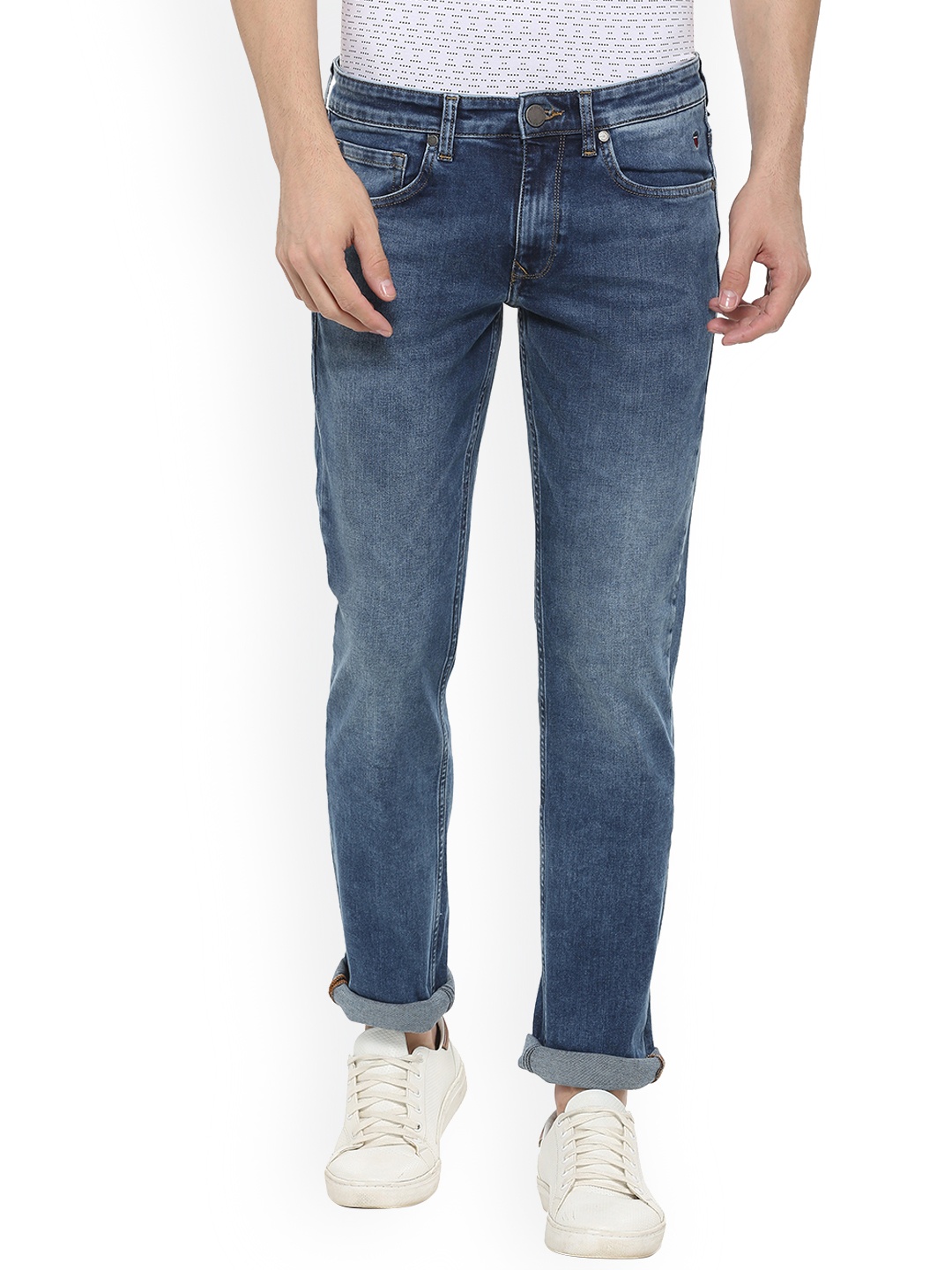 

Louis Philippe Jeans Men Blue Slim Fit Mid-Rise Clean Look Stretchable Jeans