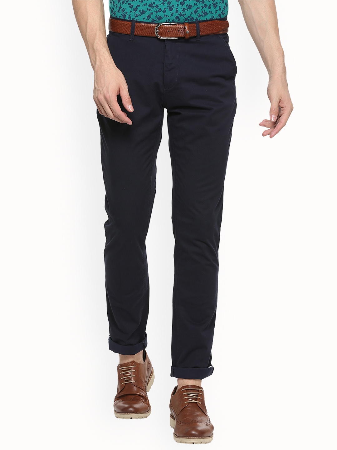 Van Heusen Sport Men Blue Slim Fit Solid Chinos