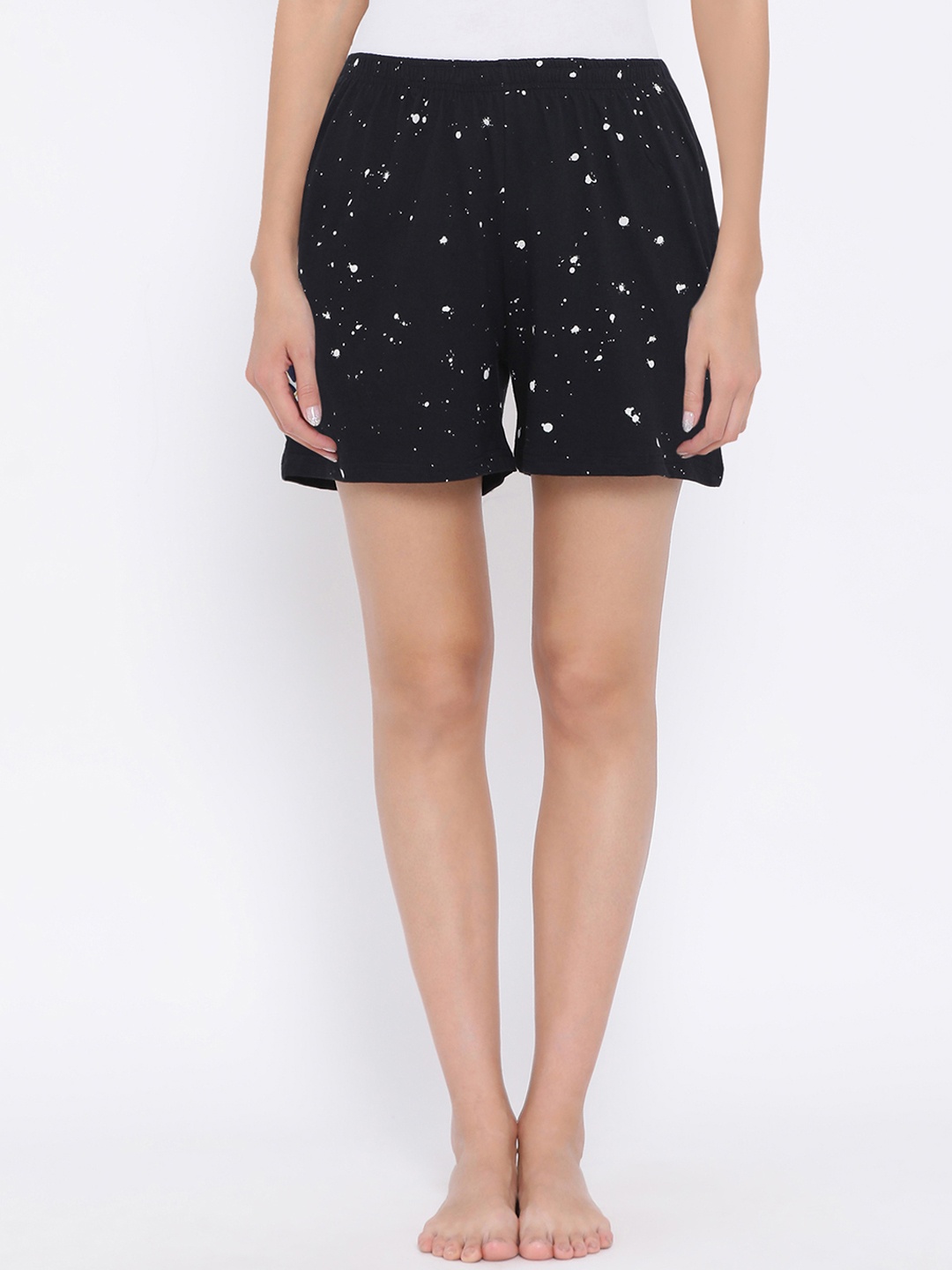 

Clovia Cotton Rich Printed Boxer Shorts LB0160P13XL, Black