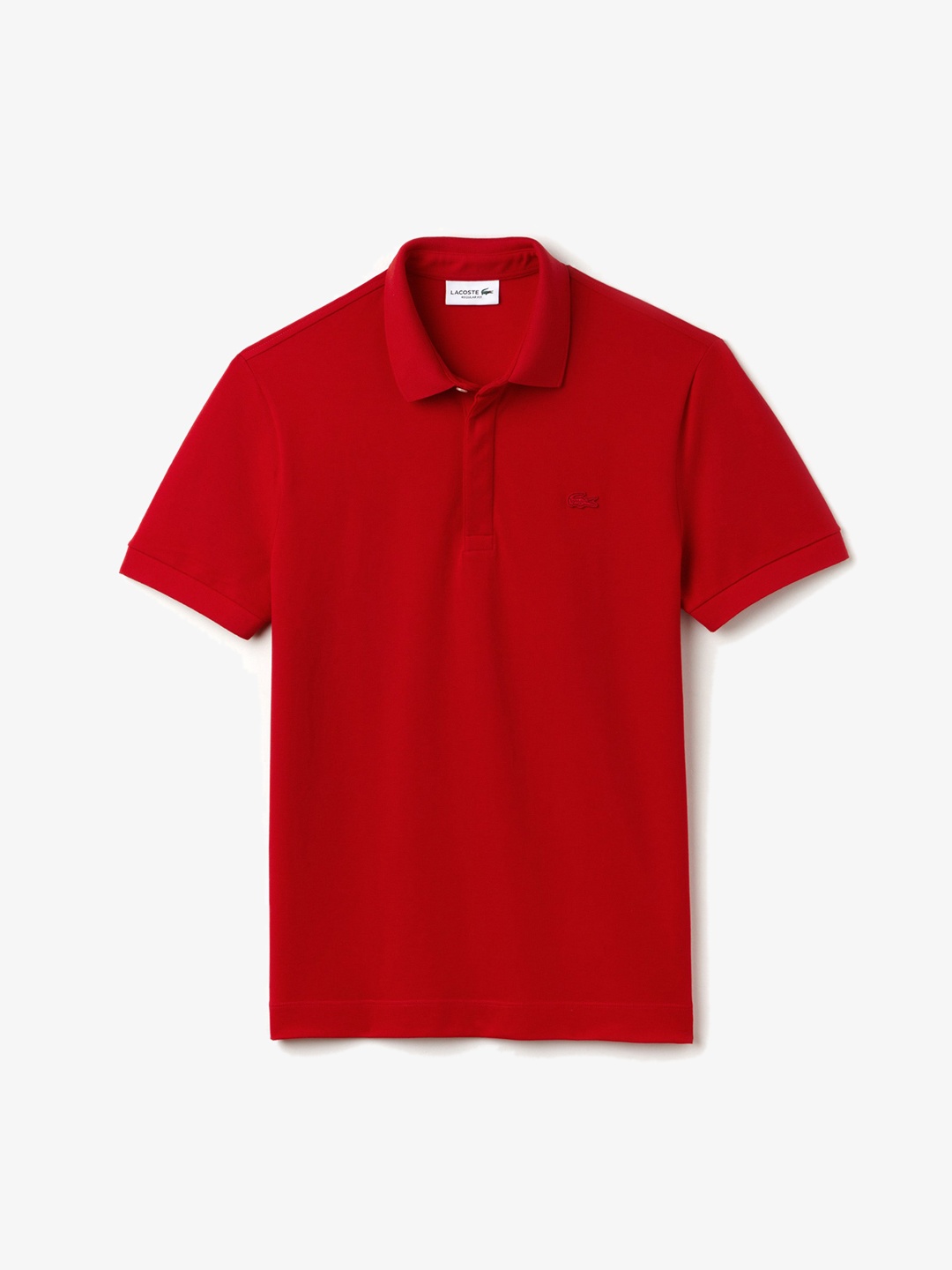 

Lacoste Men Red Solid Polo Collar T-shirt