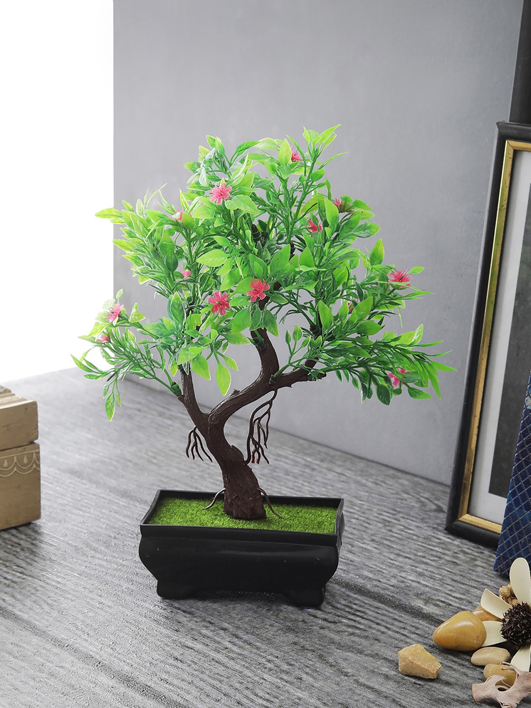 

FOLIYAJ Green & Pink Artificial Plant
