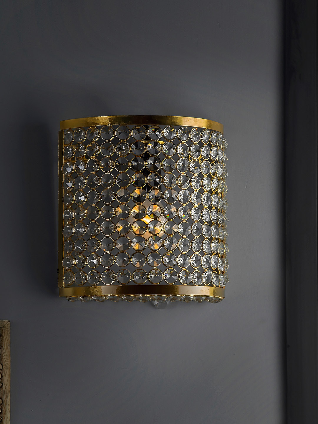

Homesake Gold-Toned Crystal French Handcrafted Wall Sconce Lamp