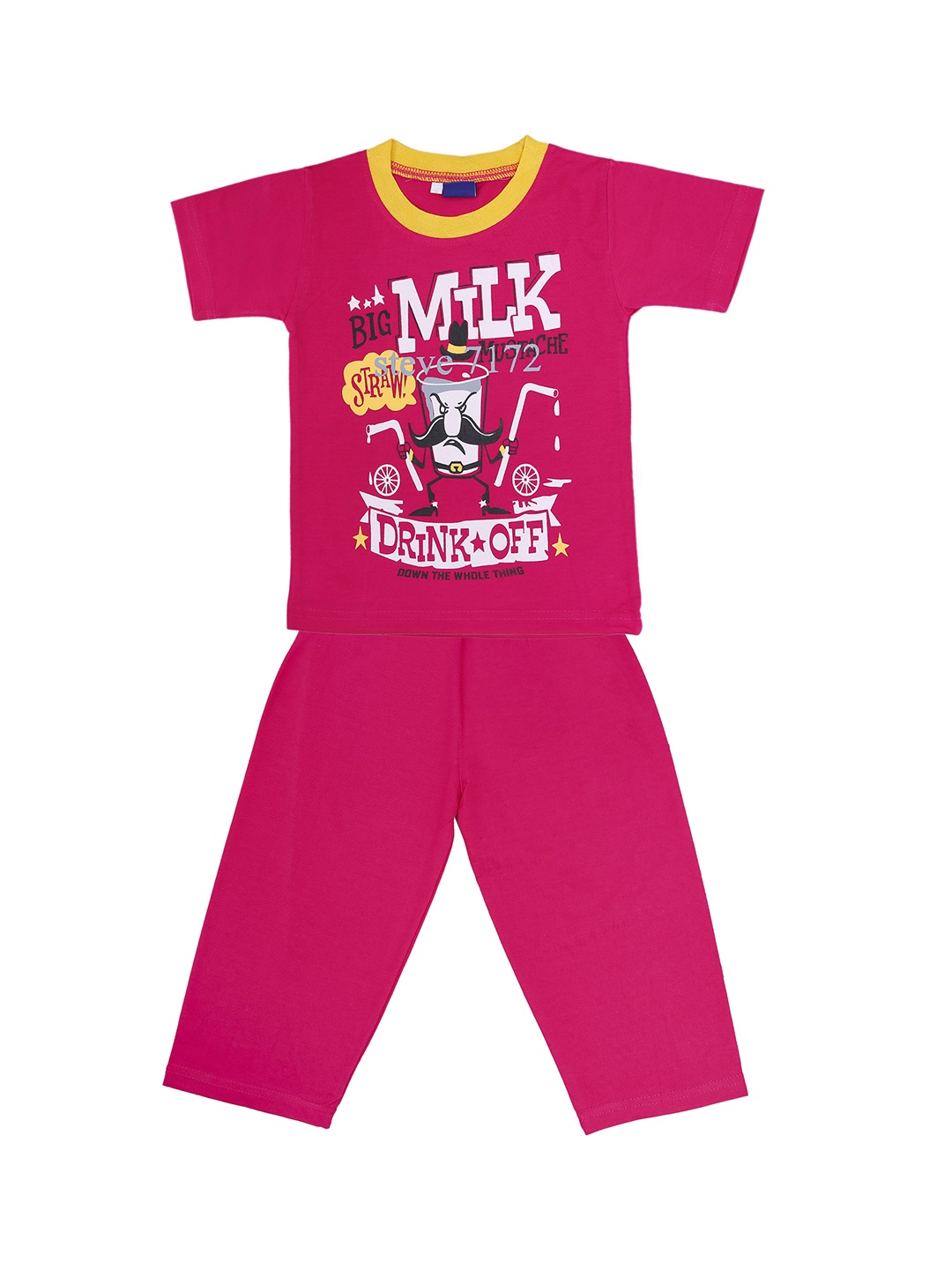 

SWEET ANGEL Kids Pink Printed Night suit 300825