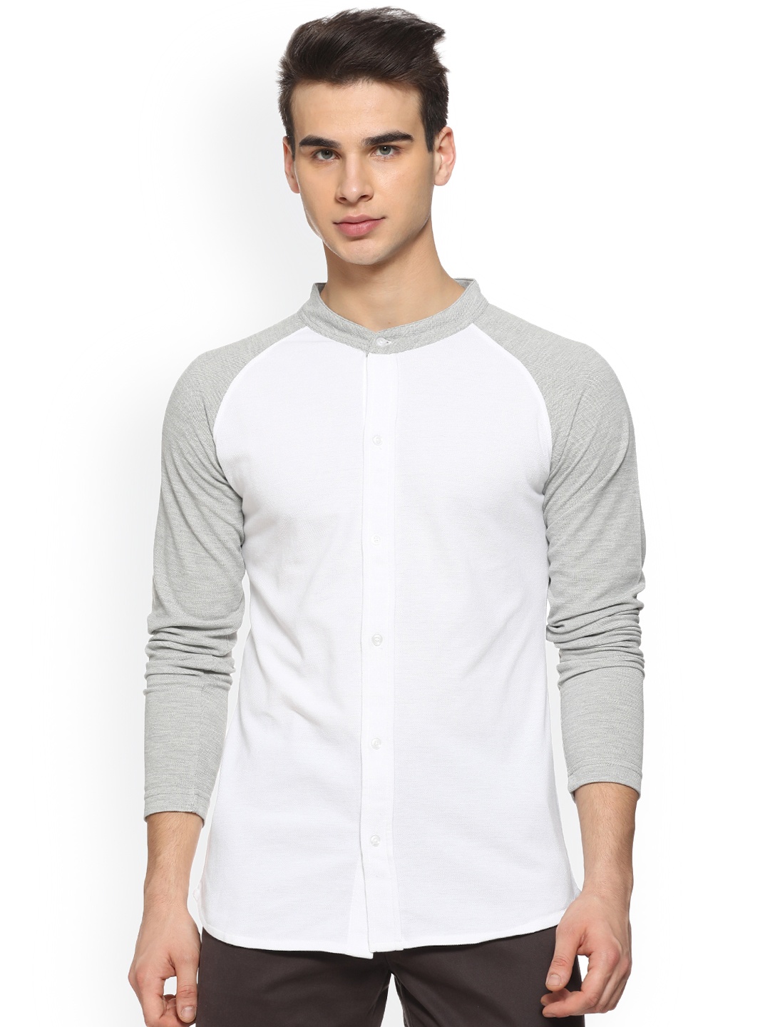 

Campus Sutra Men White Regular Fit Self Design Casual Shirt