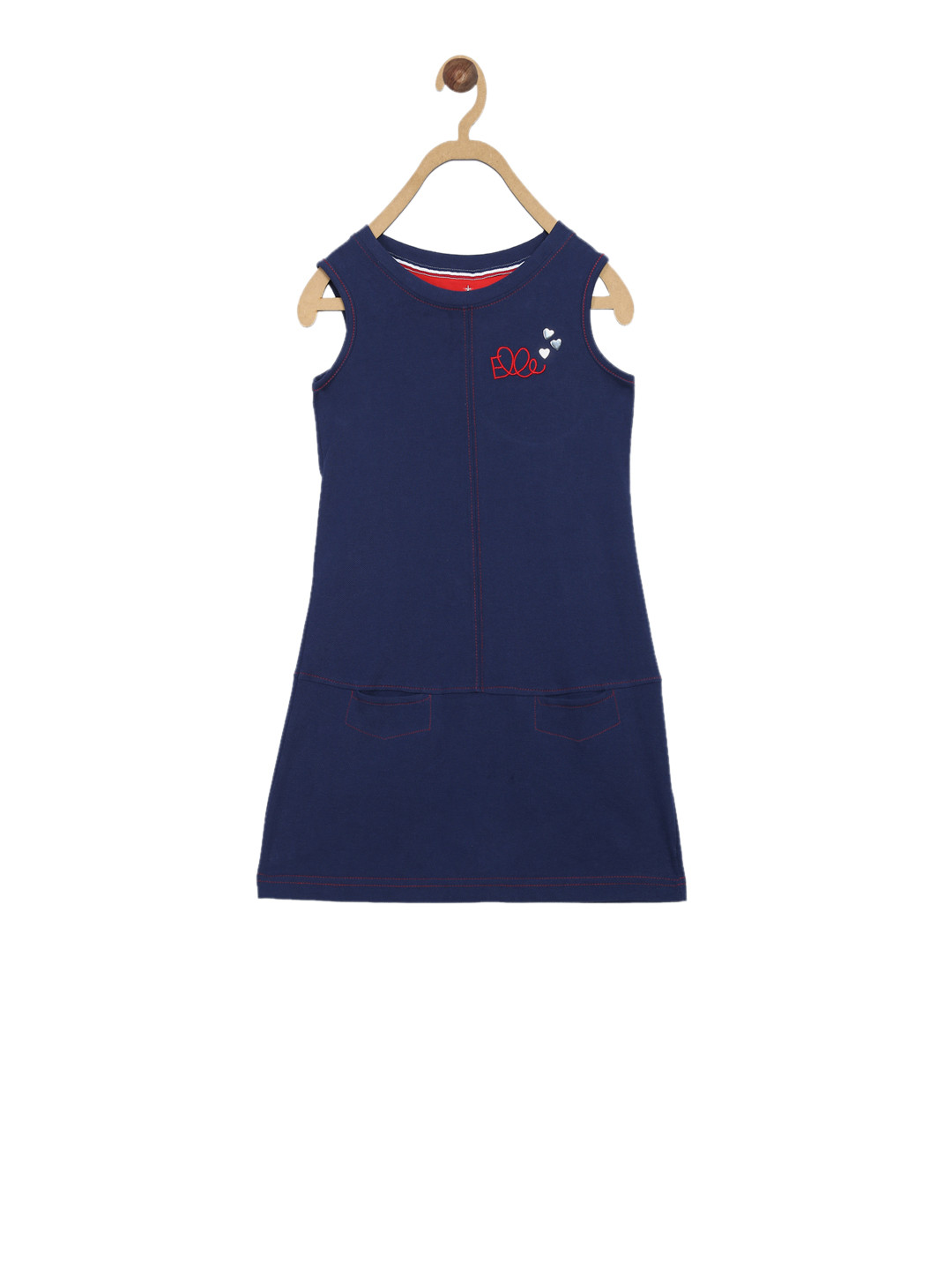 

ELLE Girls Blue Solid A-Line Dress