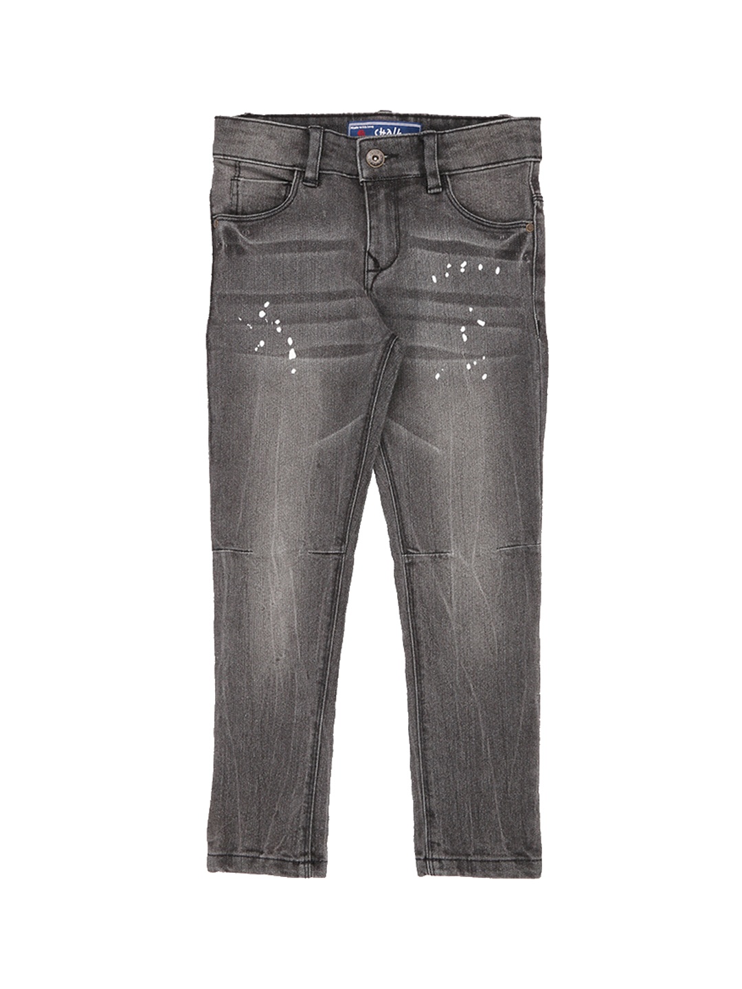 

CHALK by Pantaloons Boys Grey Slim Fit High-Rise Clean Look Jeans
