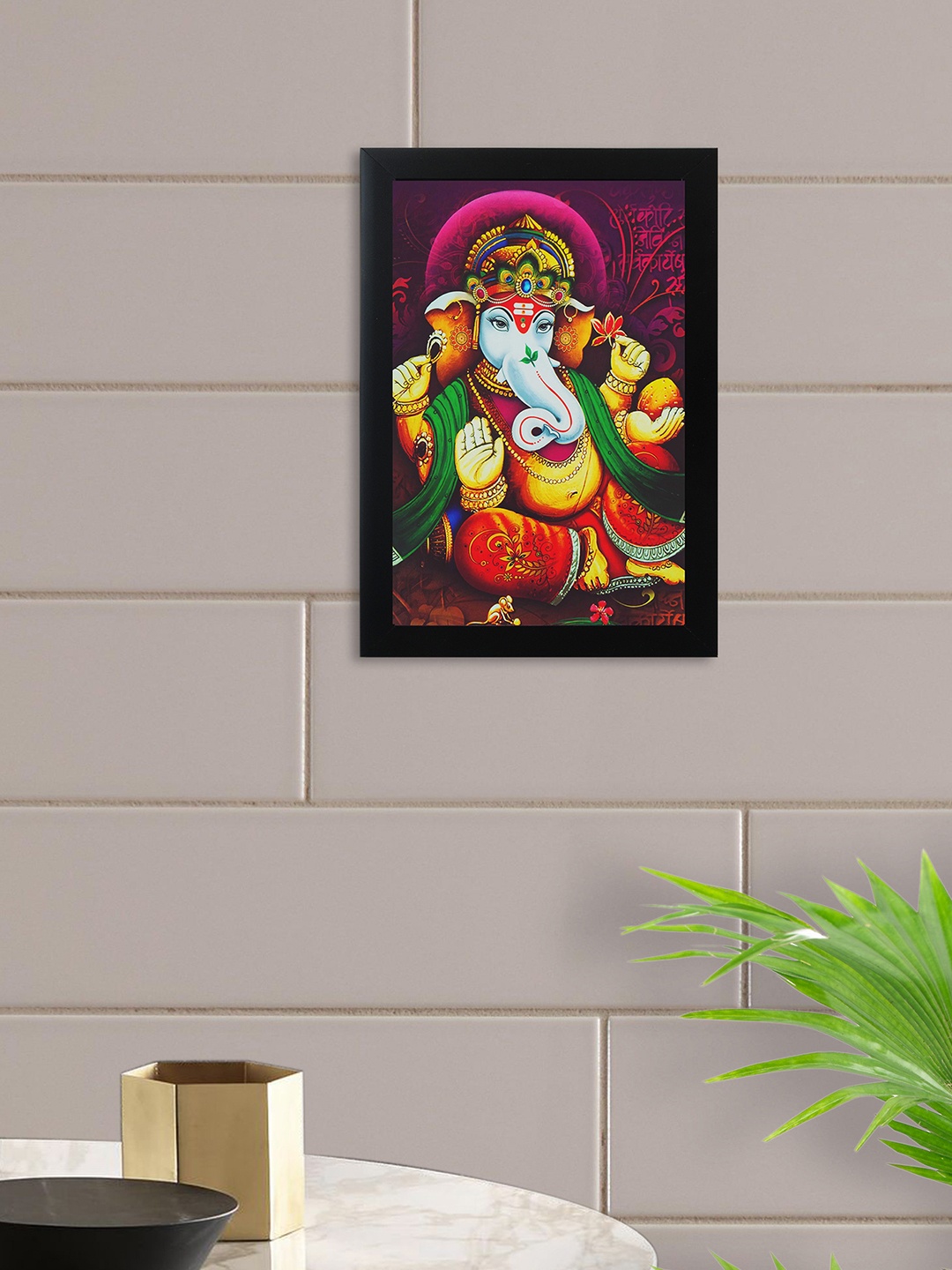

nest ART Multicoloured Synthetic Wood Shree Ganesha Wall Art, Multi