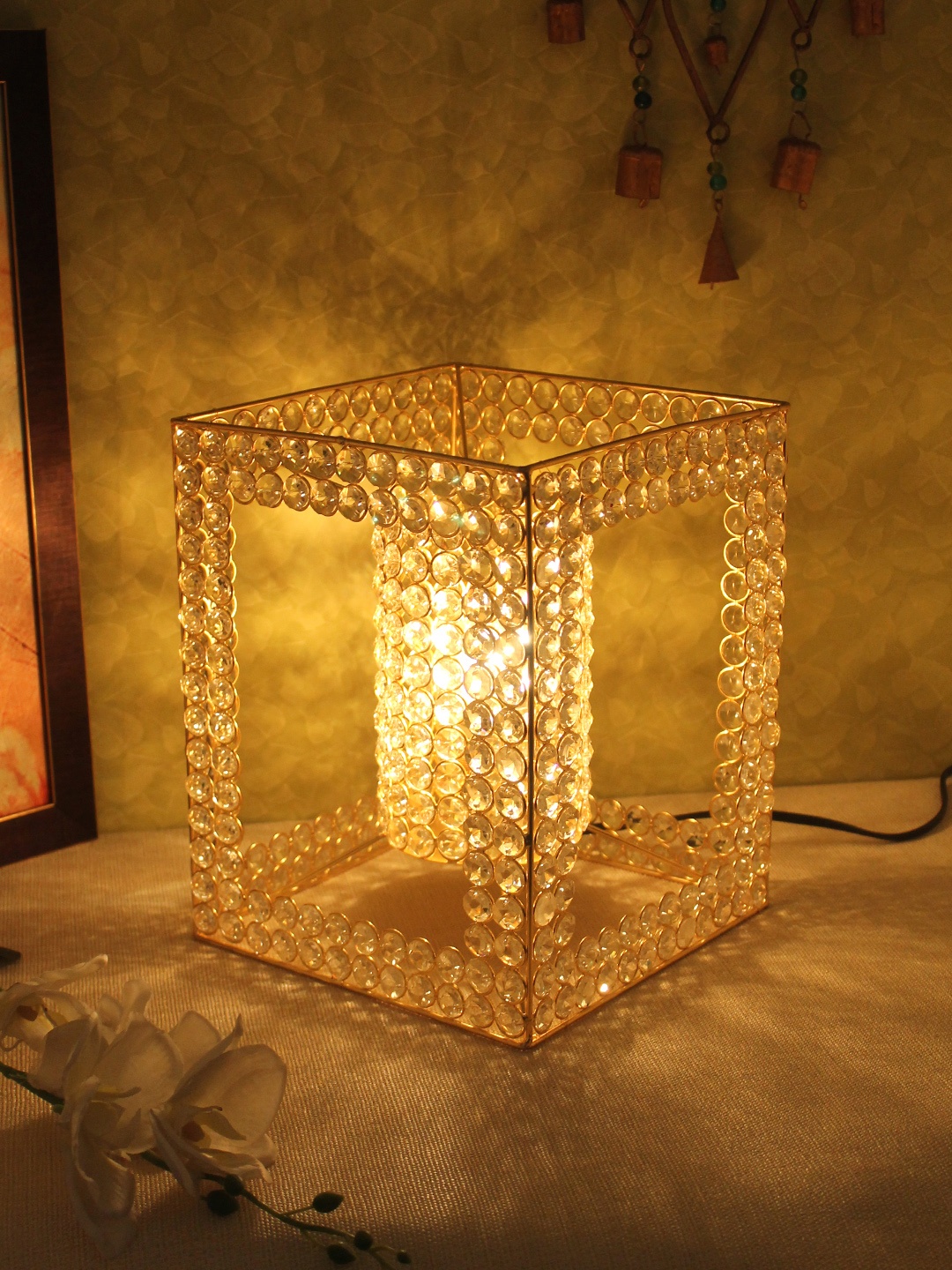 

Home Sparkle Mild Steel Table Lamp, Gold