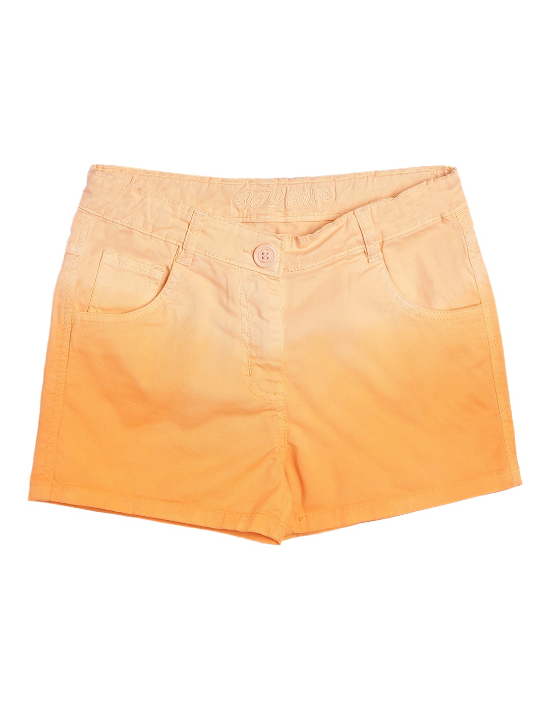 

612 league Girls Orange Ombre Regular Fit Hot Pants
