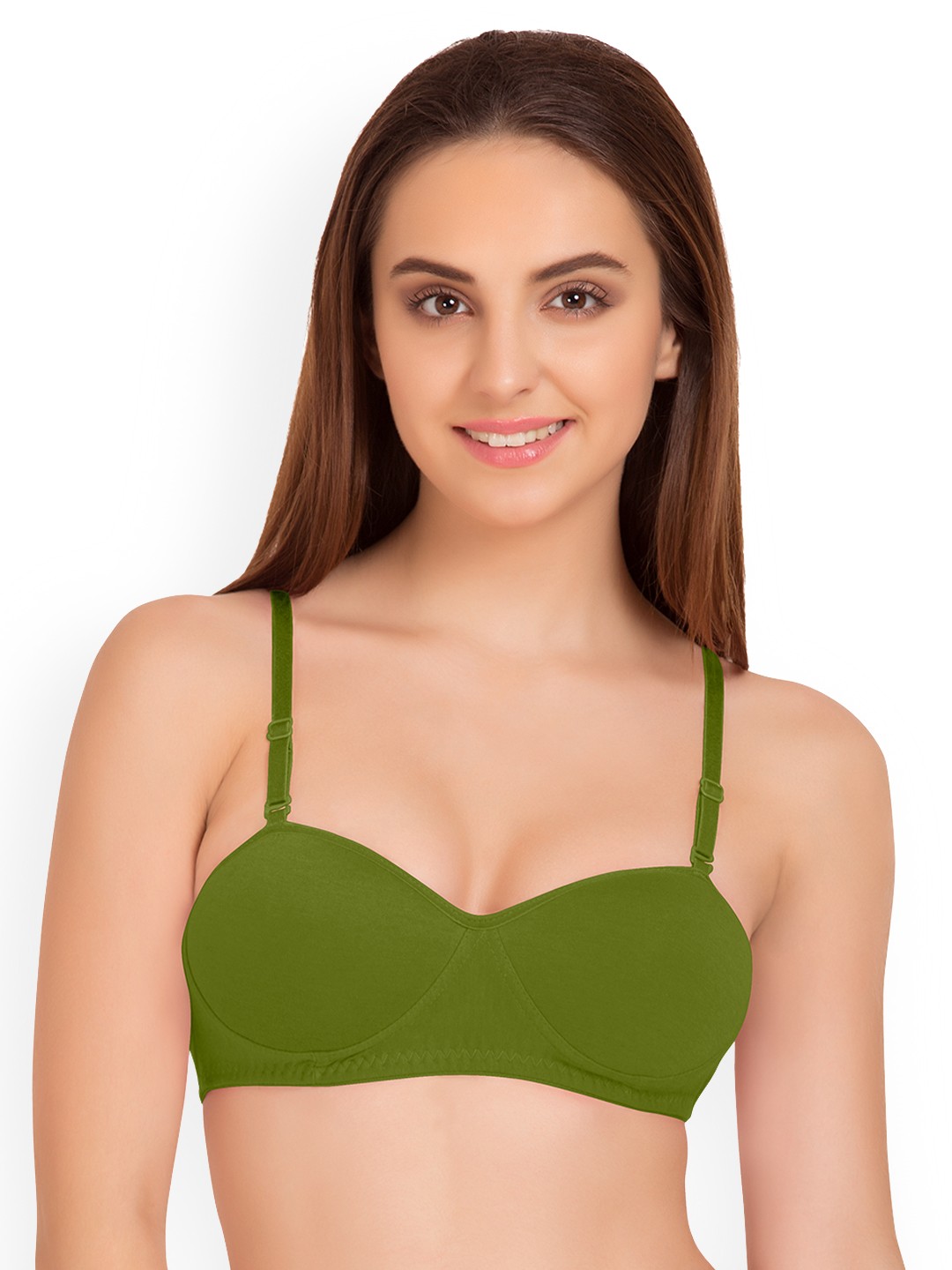

Tweens Olive Green Solid Non-Wired Lightly Padded T-shirt Bra TW91201OLV