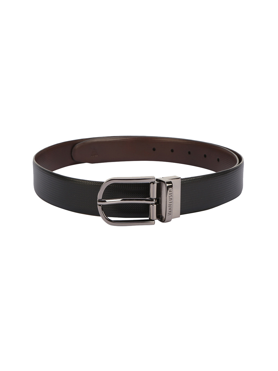 

Van Heusen Men Black Woven Design Belt