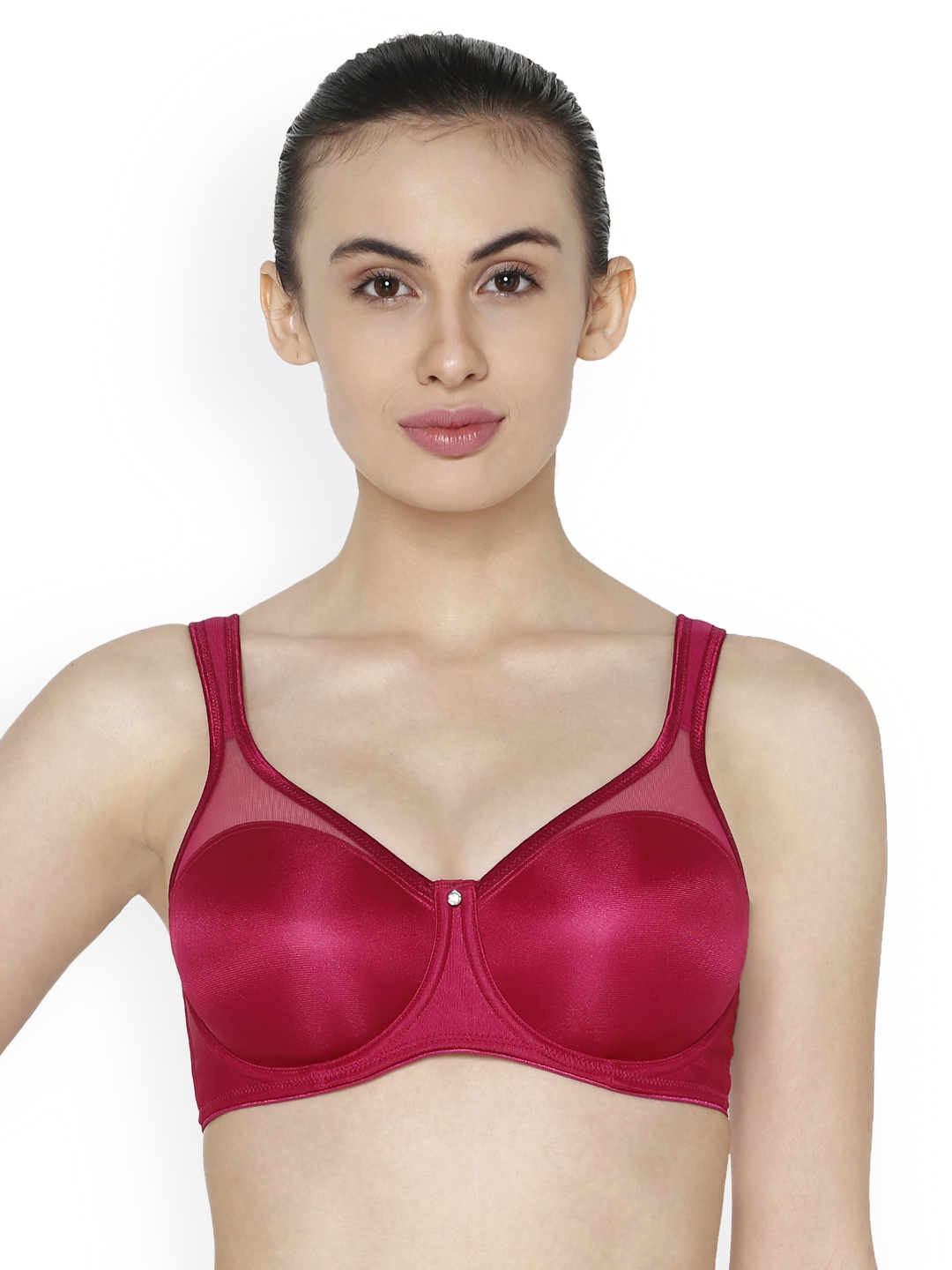 

Triumph Minimizer 121 Wired Non Padded Comfortable High Support Big Cup Bra, Pink