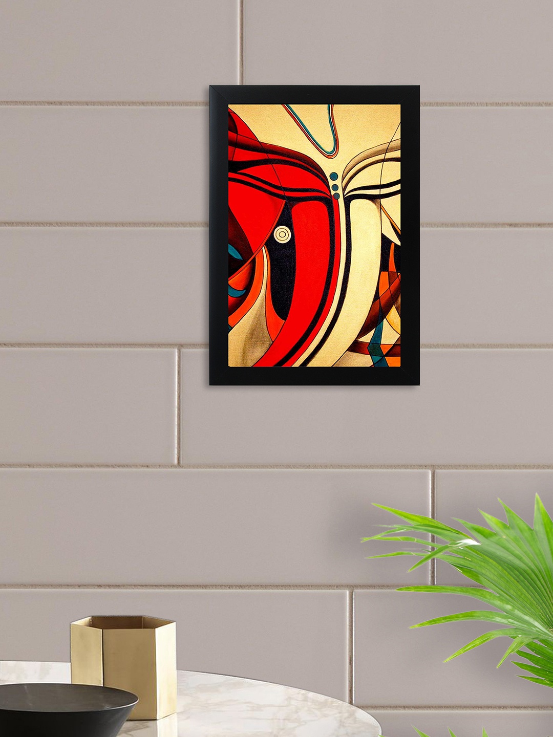 

nest ART Multicoloured Synthetic Wood Elephant Wall Art, Multi