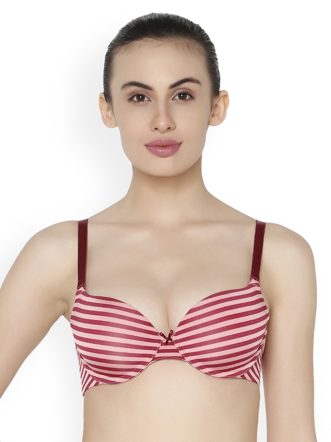 

Triumph Red Striped T-Shirt Bra 153 Invisible Wired Padded Comfort Bra 7613142654722