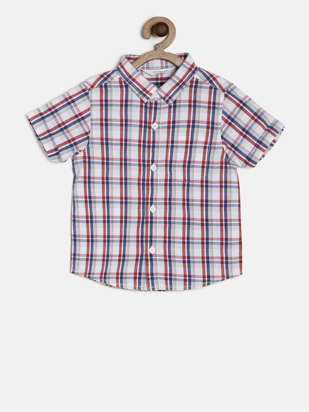 

MINI KLUB Boys Multicoloured Regular Fit Checked Casual Shirt, Multi