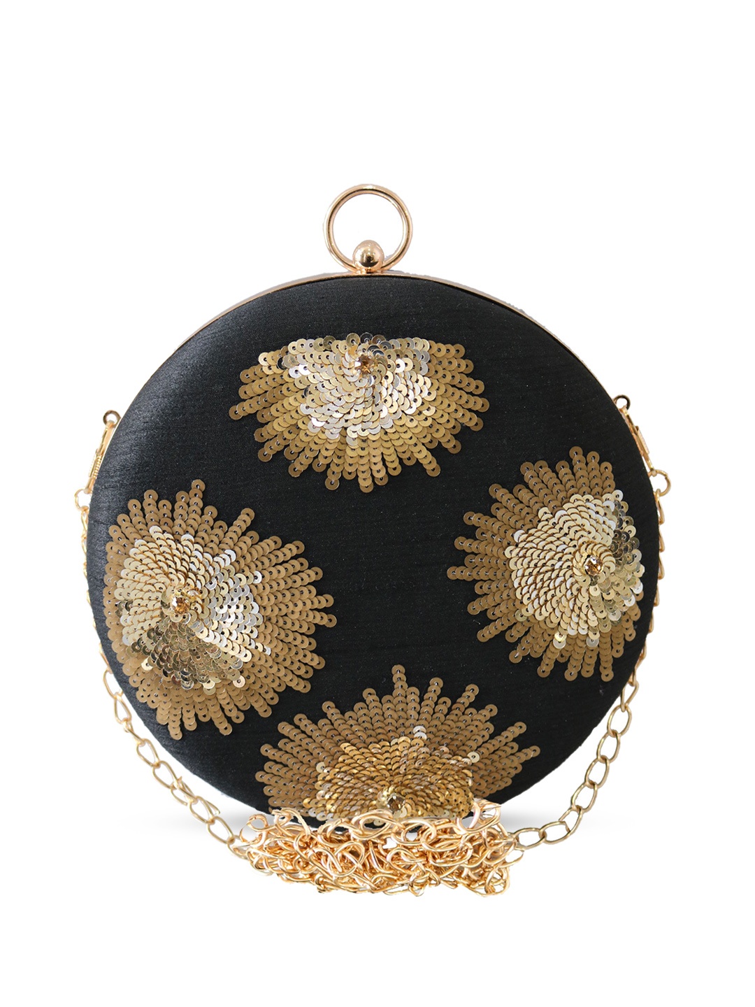 

Anekaant Black Embellished Clutch