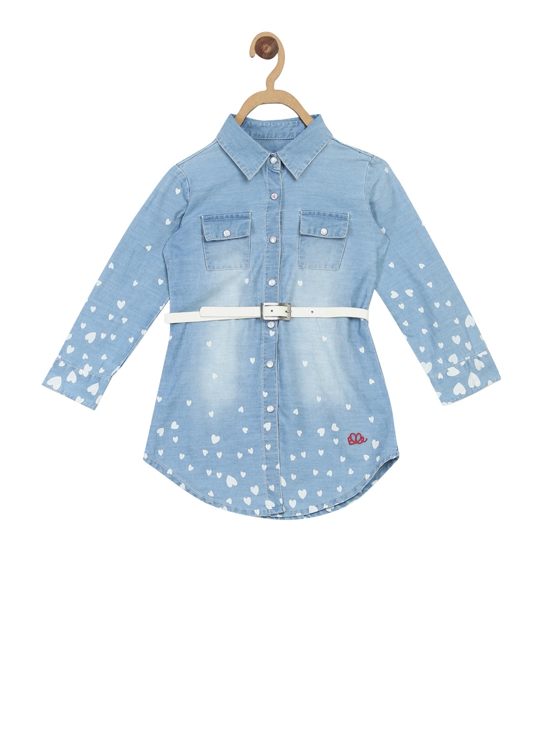 

ELLE Girls Blue Printed Shirt Dress