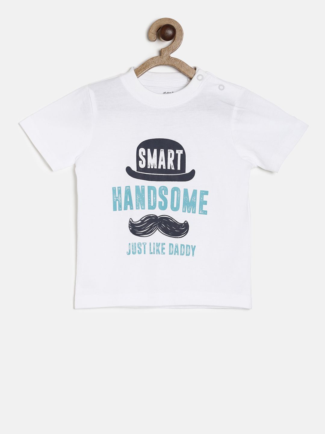 

MINI KLUB Boys White Printed Round Neck T-shirt