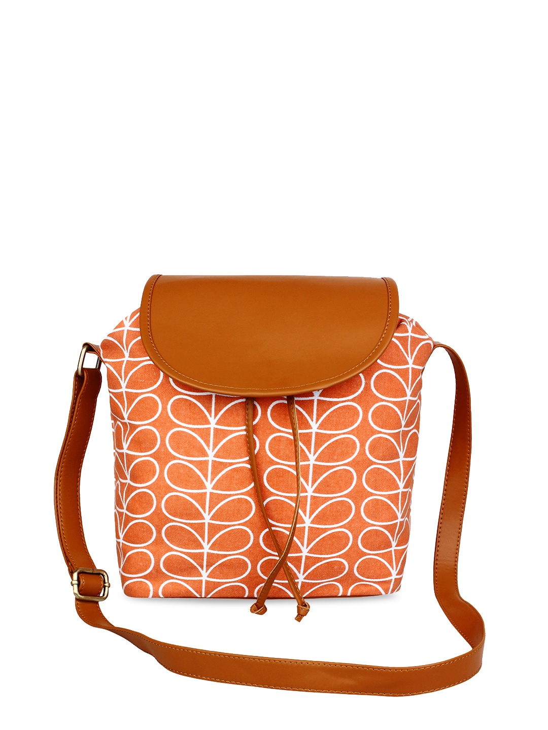 

Lychee bags Peach-Coloured Printed Sling Bag