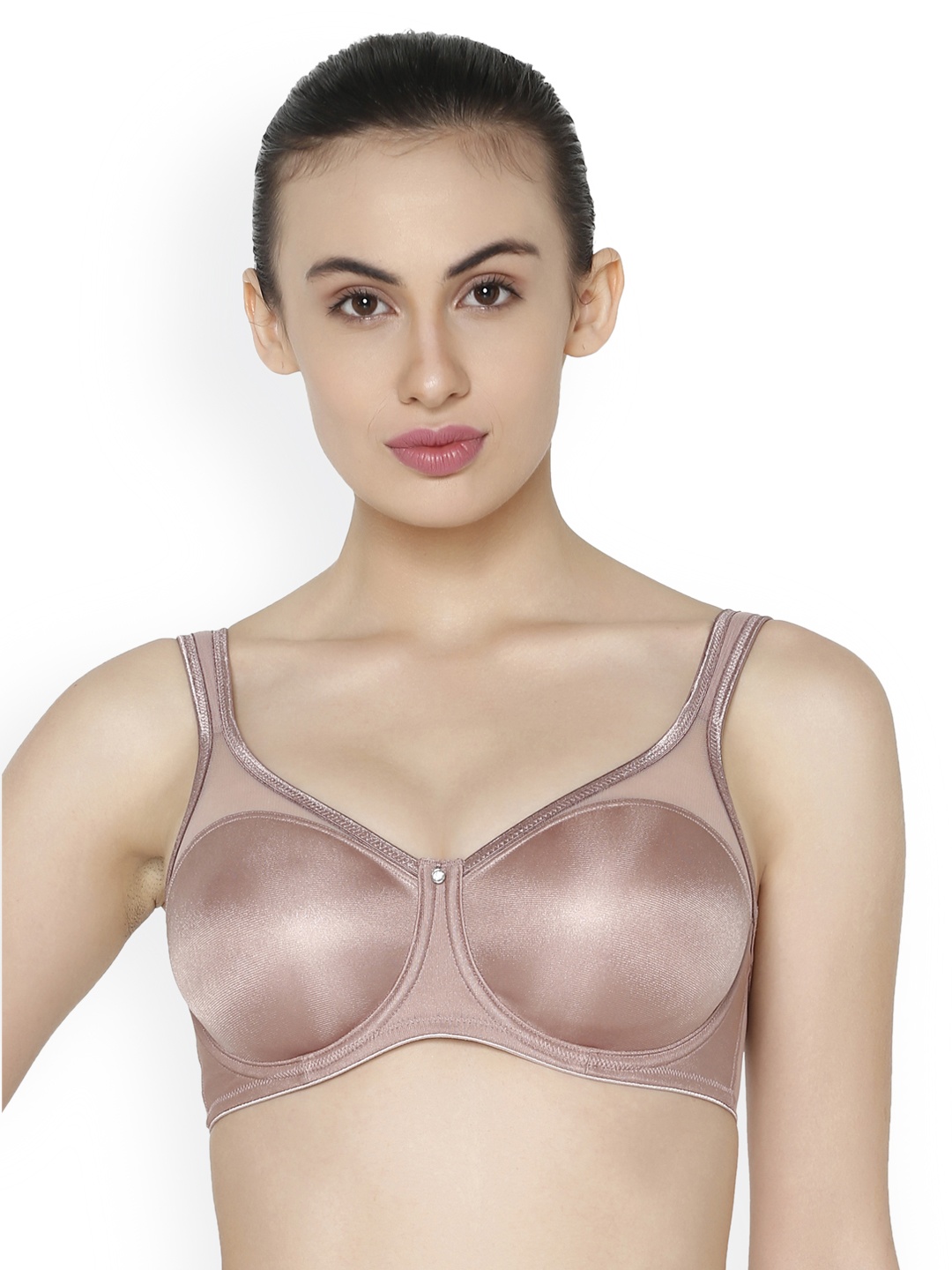 

Triumph Minimizer 121 Wired Non Padded Comfortable High Support Big Cup Bra, Brown