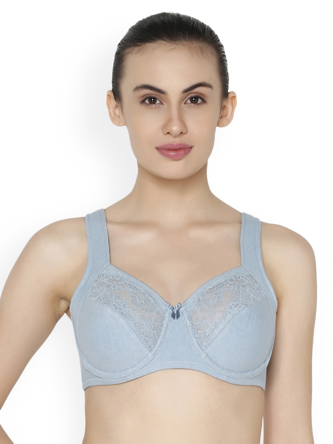 

Triumph Form & Beauty Non Padded Wired Lace Mature Bra, Blue