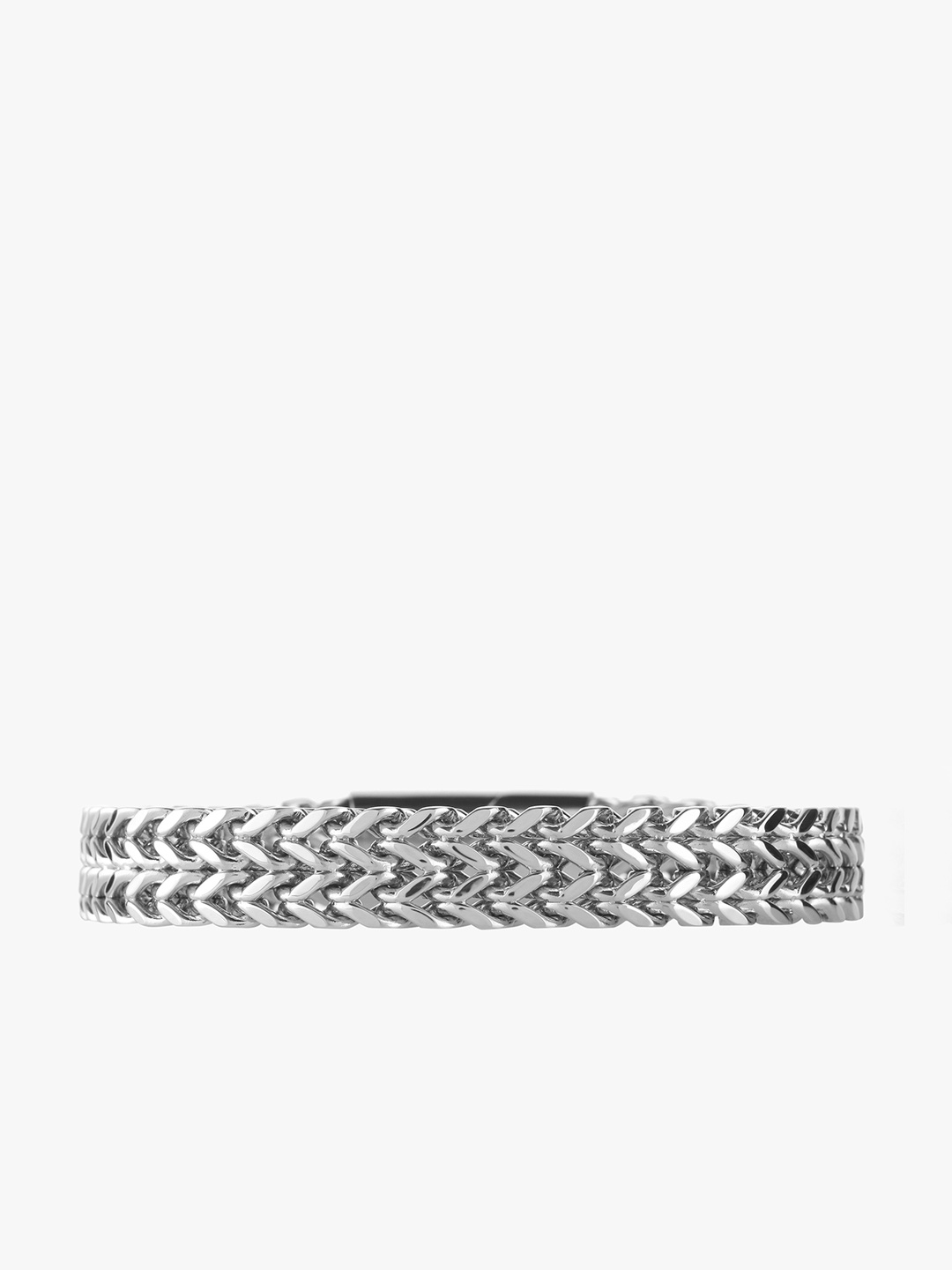

Peora Silver-Toned Alloy Silver-Plated Link Bracelet