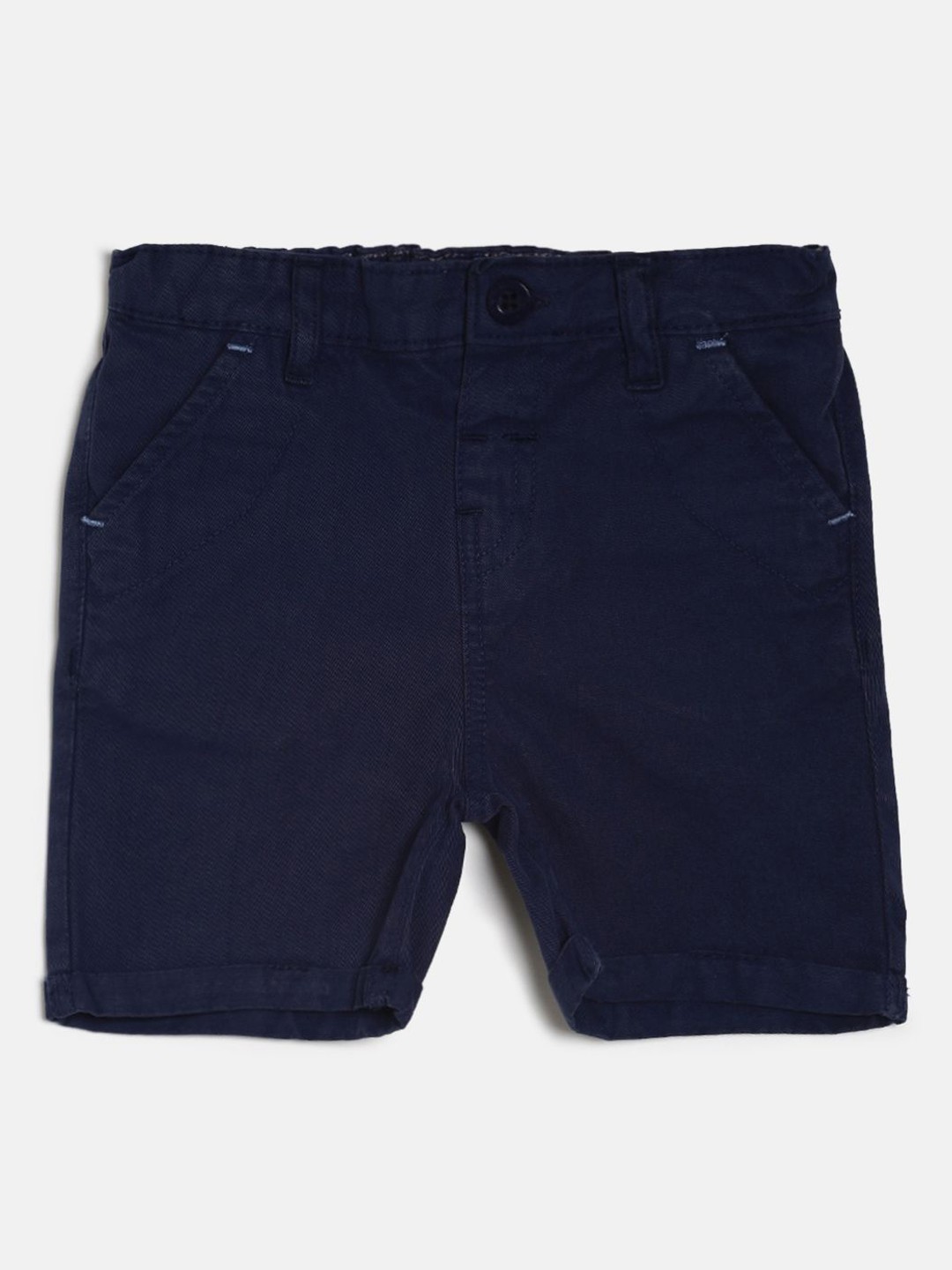 

MINI KLUB Boys Navy Blue Solid Regular Fit Regular Shorts