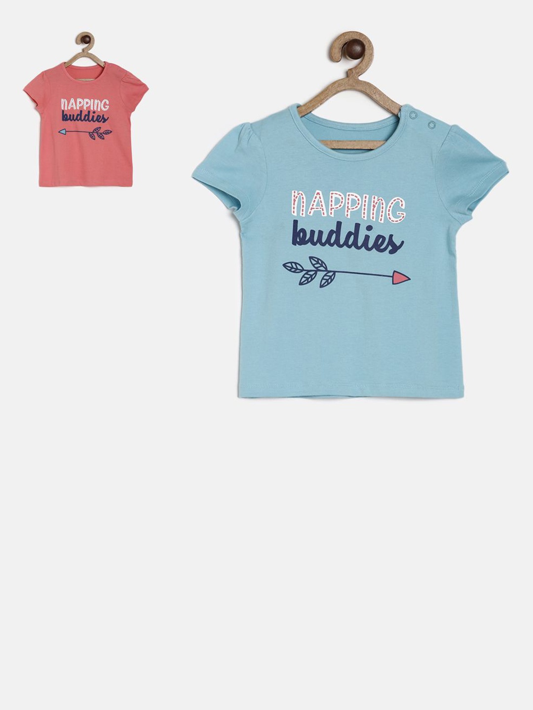 MINI KLUB Girls Pack Of 2 Printed Tops, Blue