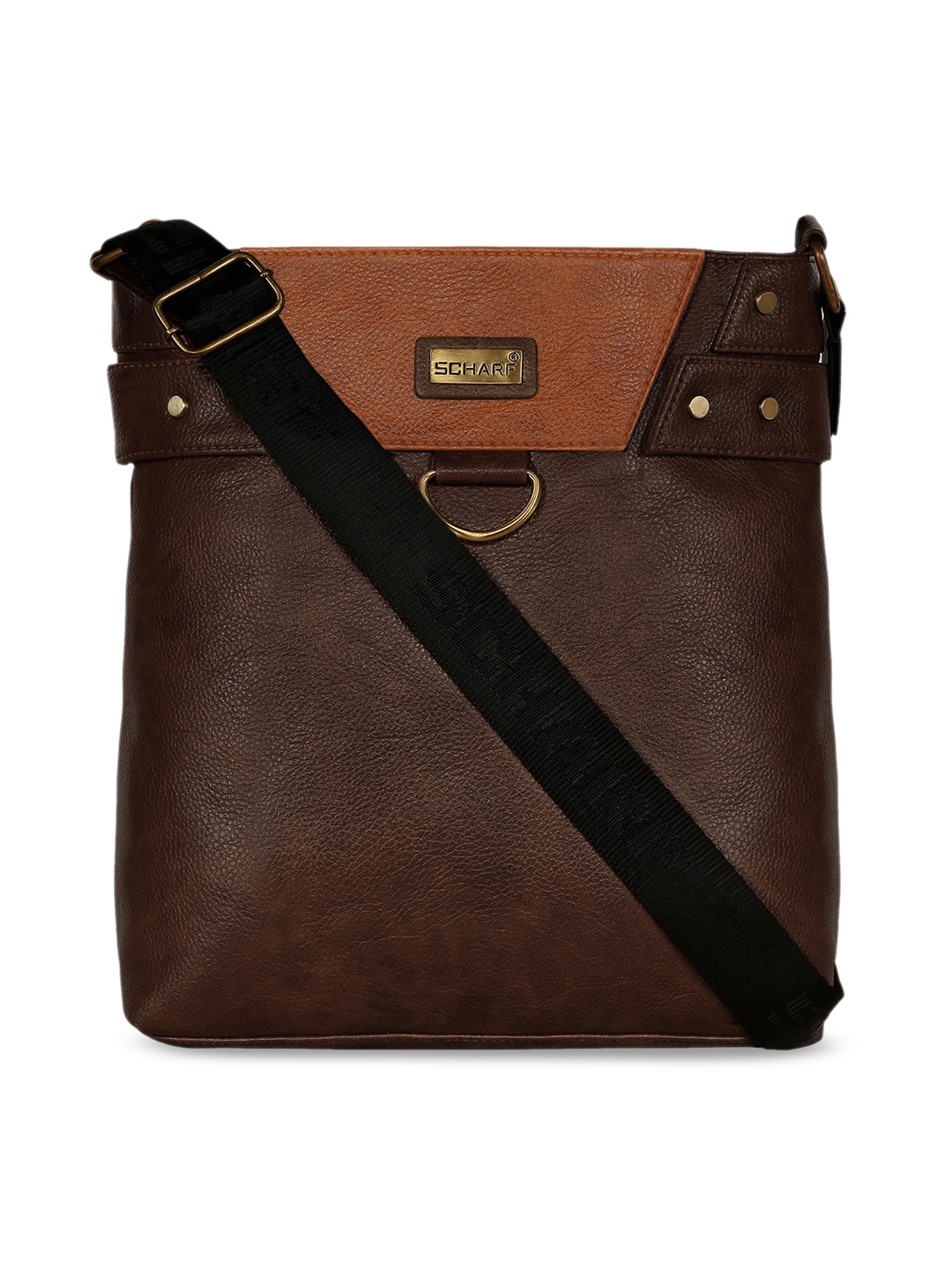 

SCHARF Unisex Brown Solid Messenger Bag