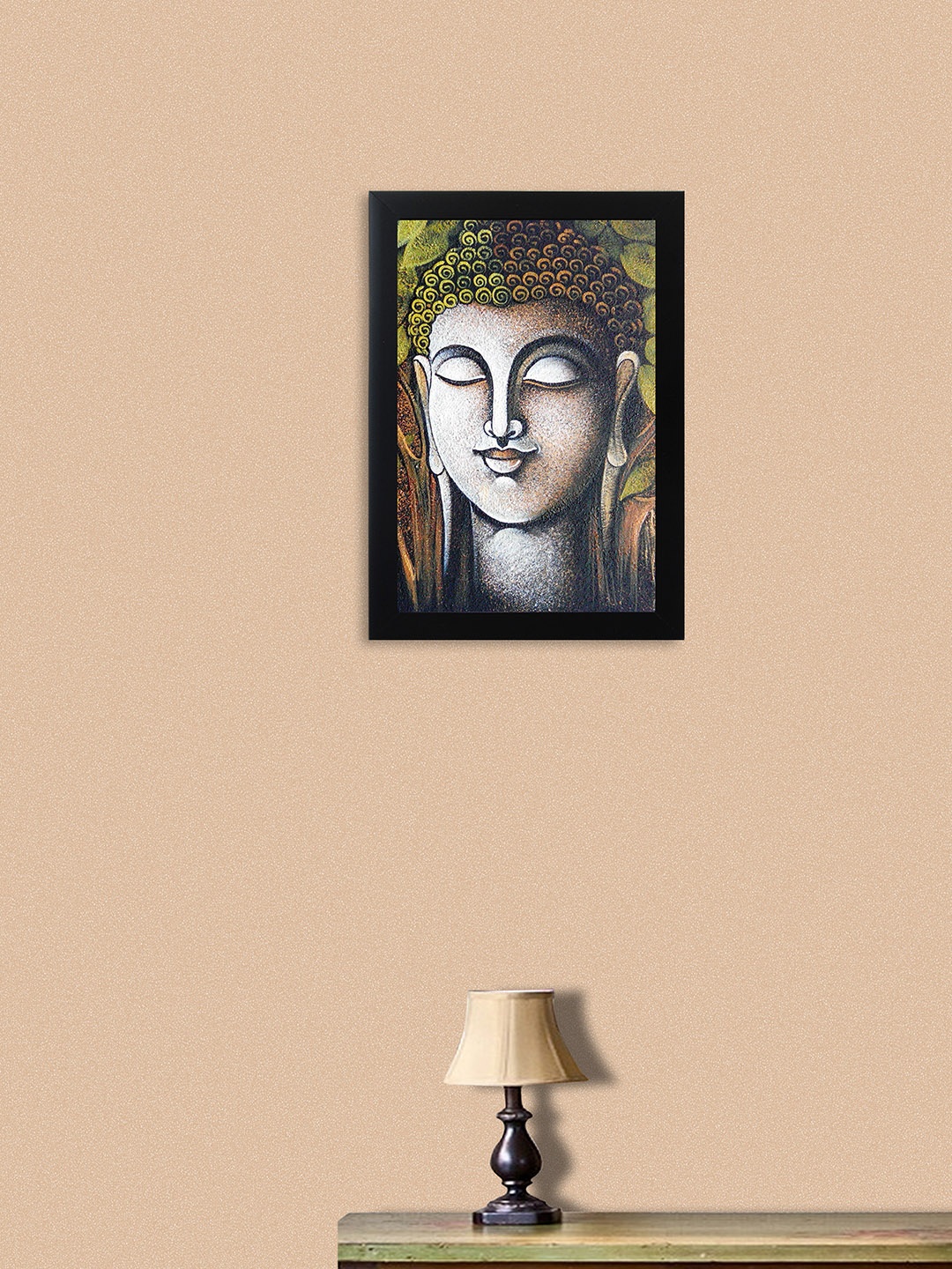 

nest ART Multicoloured Synthetic Wood Buddha Wall Art, Multi