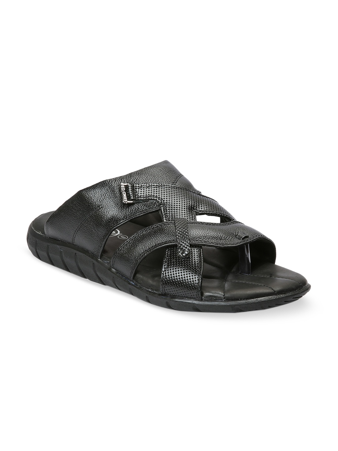 

Red Chief Men Black Comfort Sandals