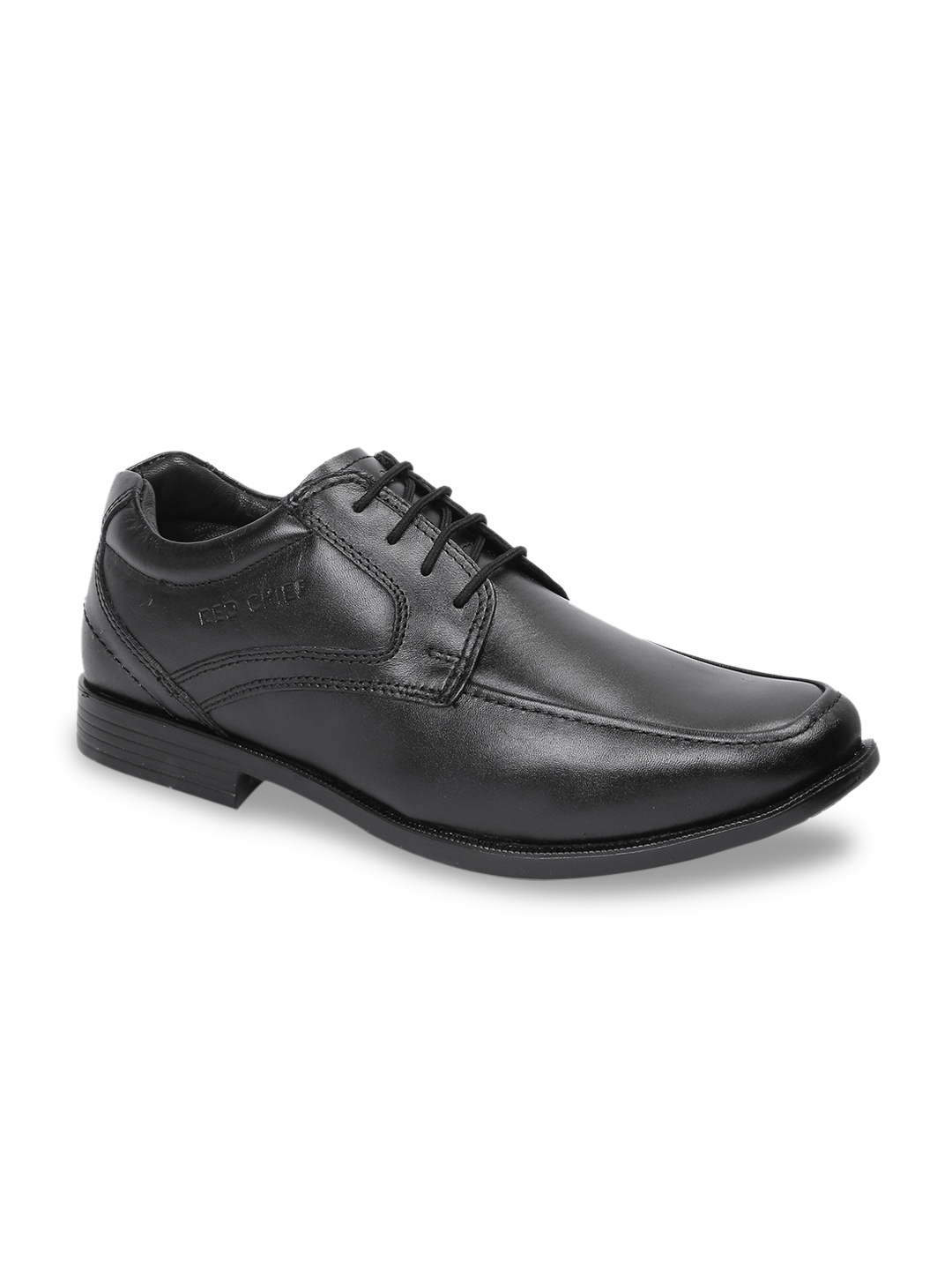 

Red Chief Men Black Leather Oxfords