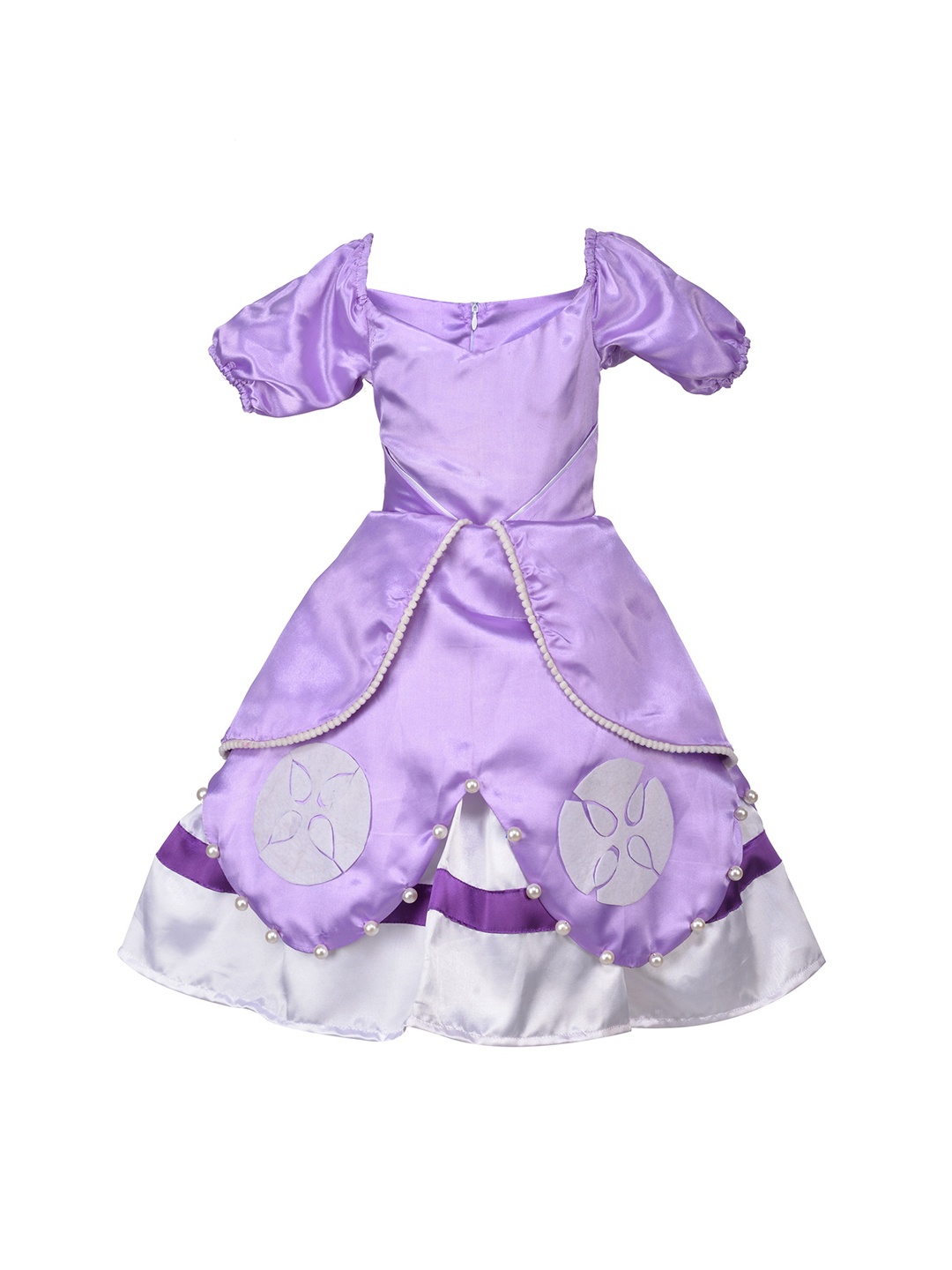

Samsara Couture Girls Lavender Solid Fit and Flare Dress