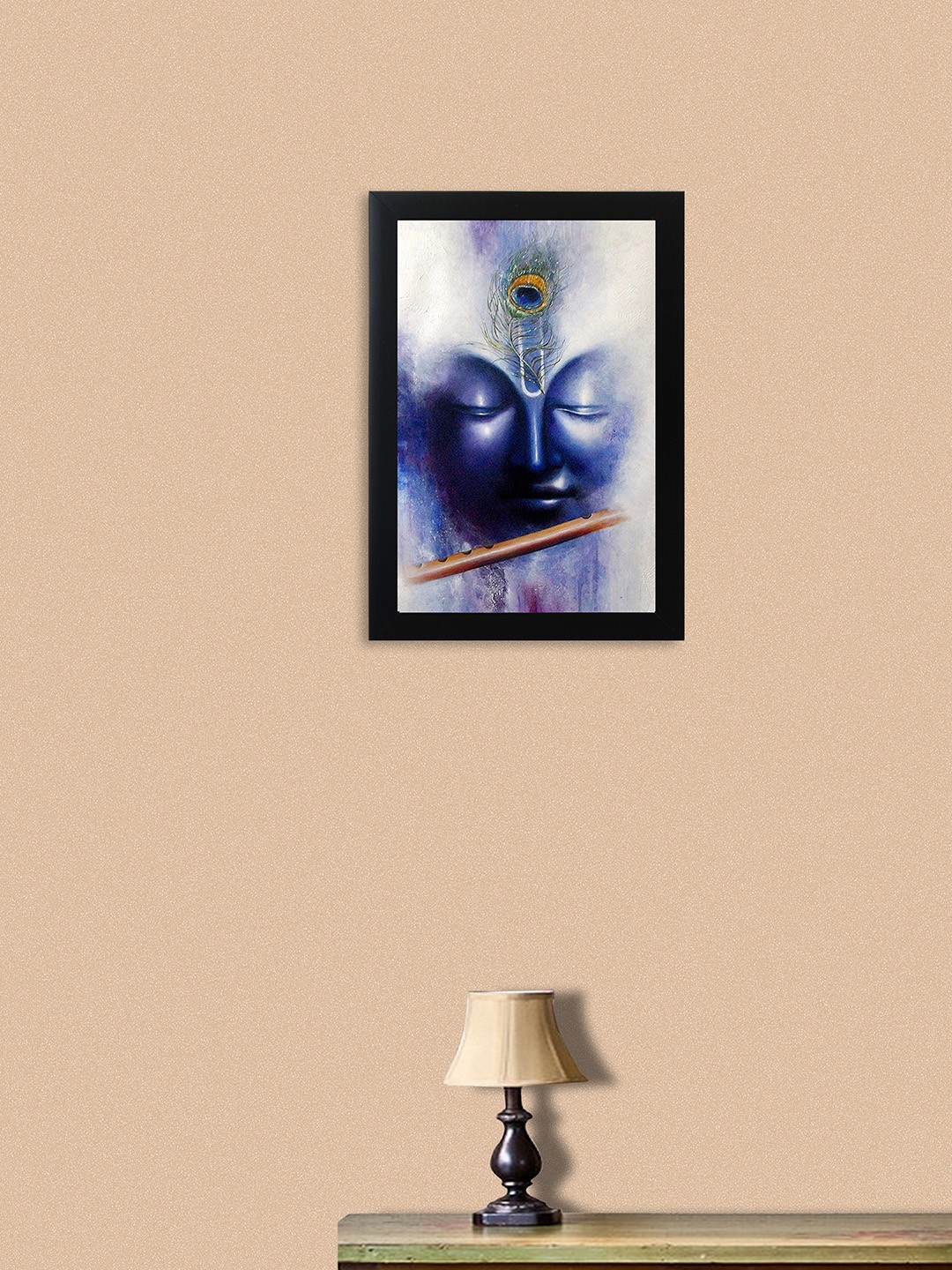 

nest ART Multicoloured Synthetic Wood Lord Krishna Wall Art, Multi