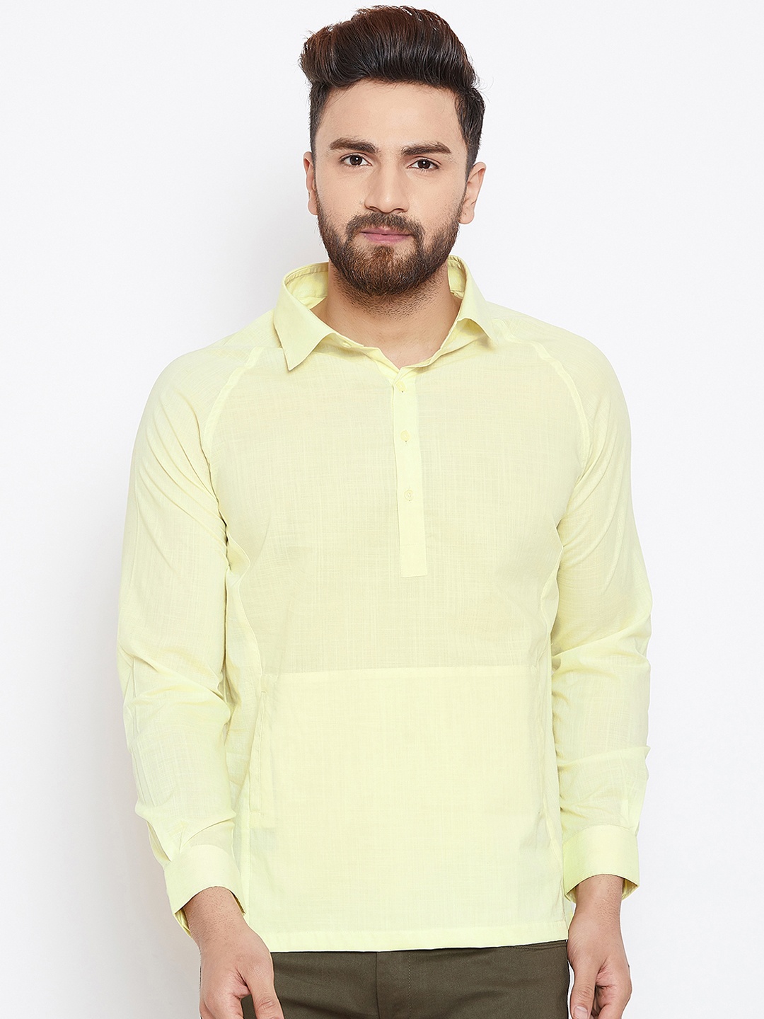 

Canary London Men Yellow Smart Slim Fit Solid Casual Shirt
