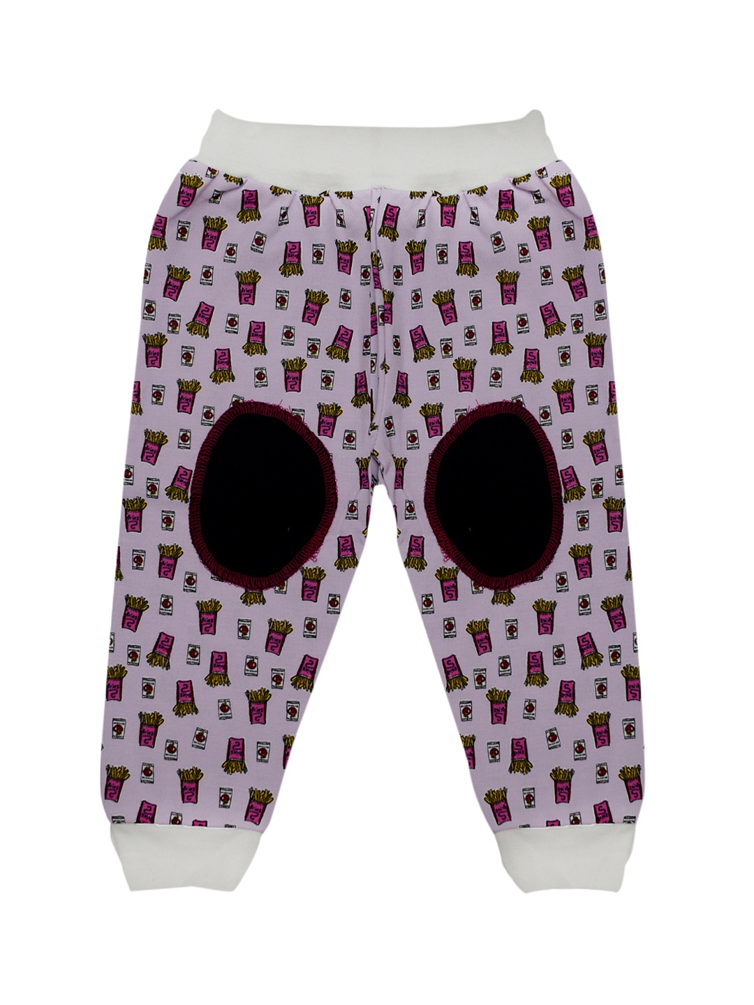TINY HUG Unisex Mauve Printed Slim-Fit Joggers