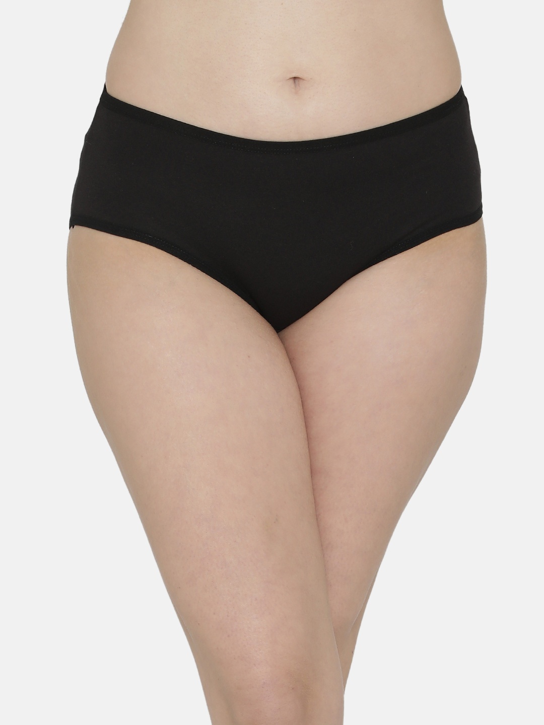 

Clovia Women Black Solid Mid-Rise Hipster Brief PN2999P13XL