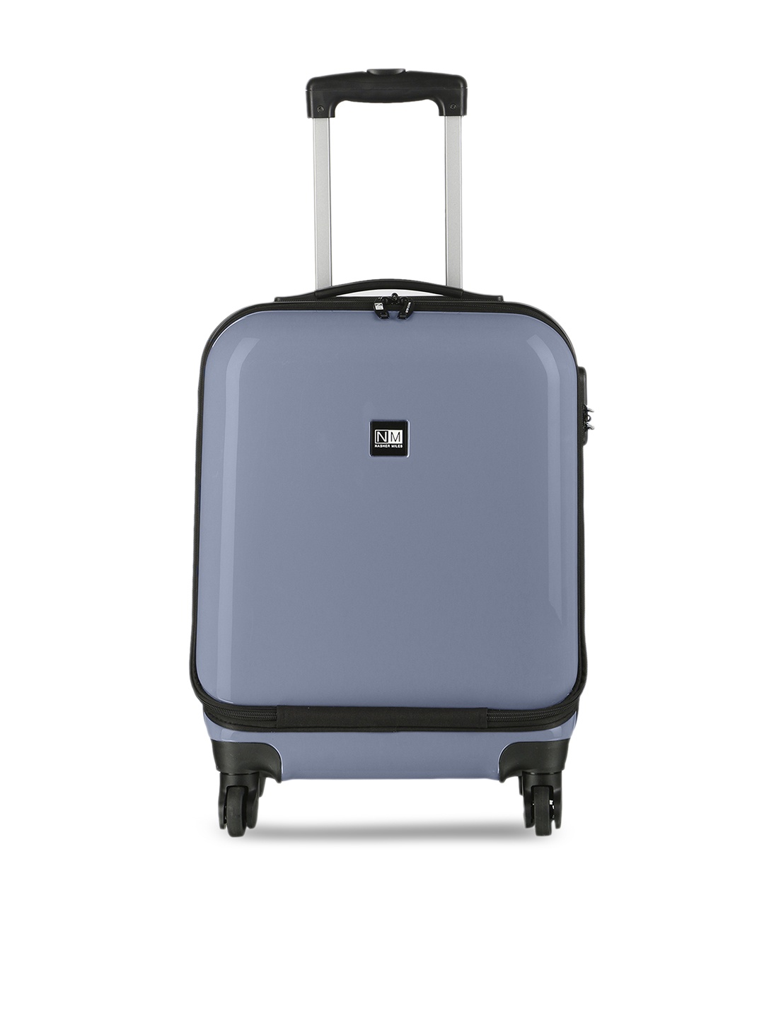 Nasher Miles Grey Solid Overnighter Trolley Bag