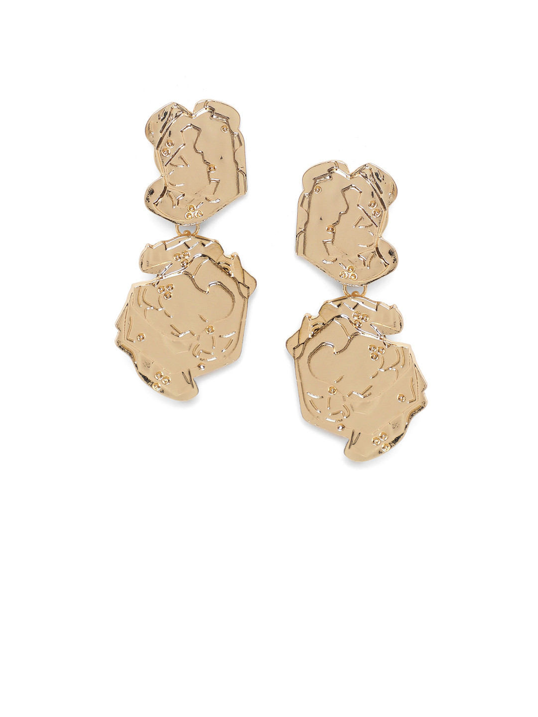 

Kazo Gold-Toned Contemporary Drop Earrings