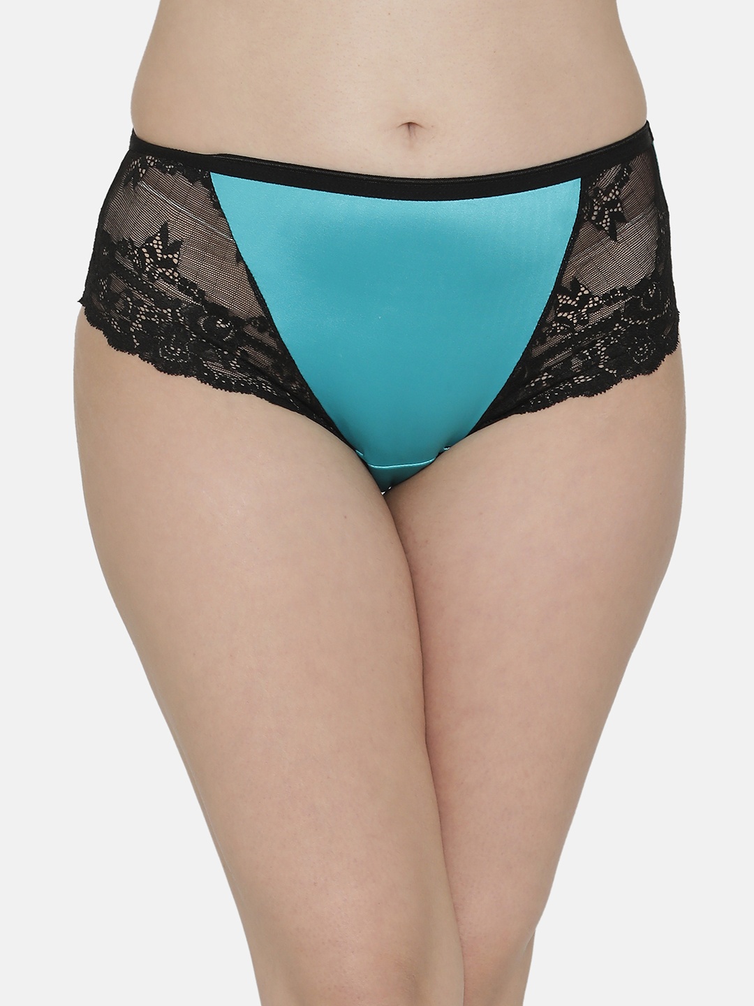 Clovia Women Blue & Black Solid Hipster Briefs PN2955P03XL