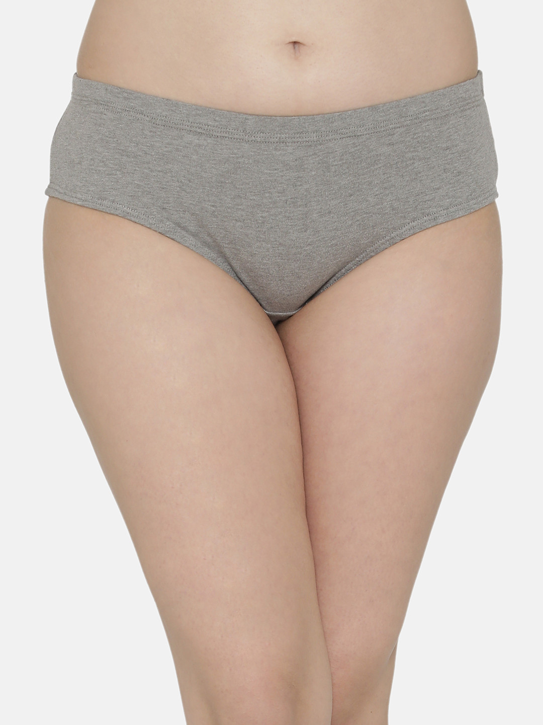 

Clovia Women Grey Solid Mid Waist Hipster Briefs PN2508A01