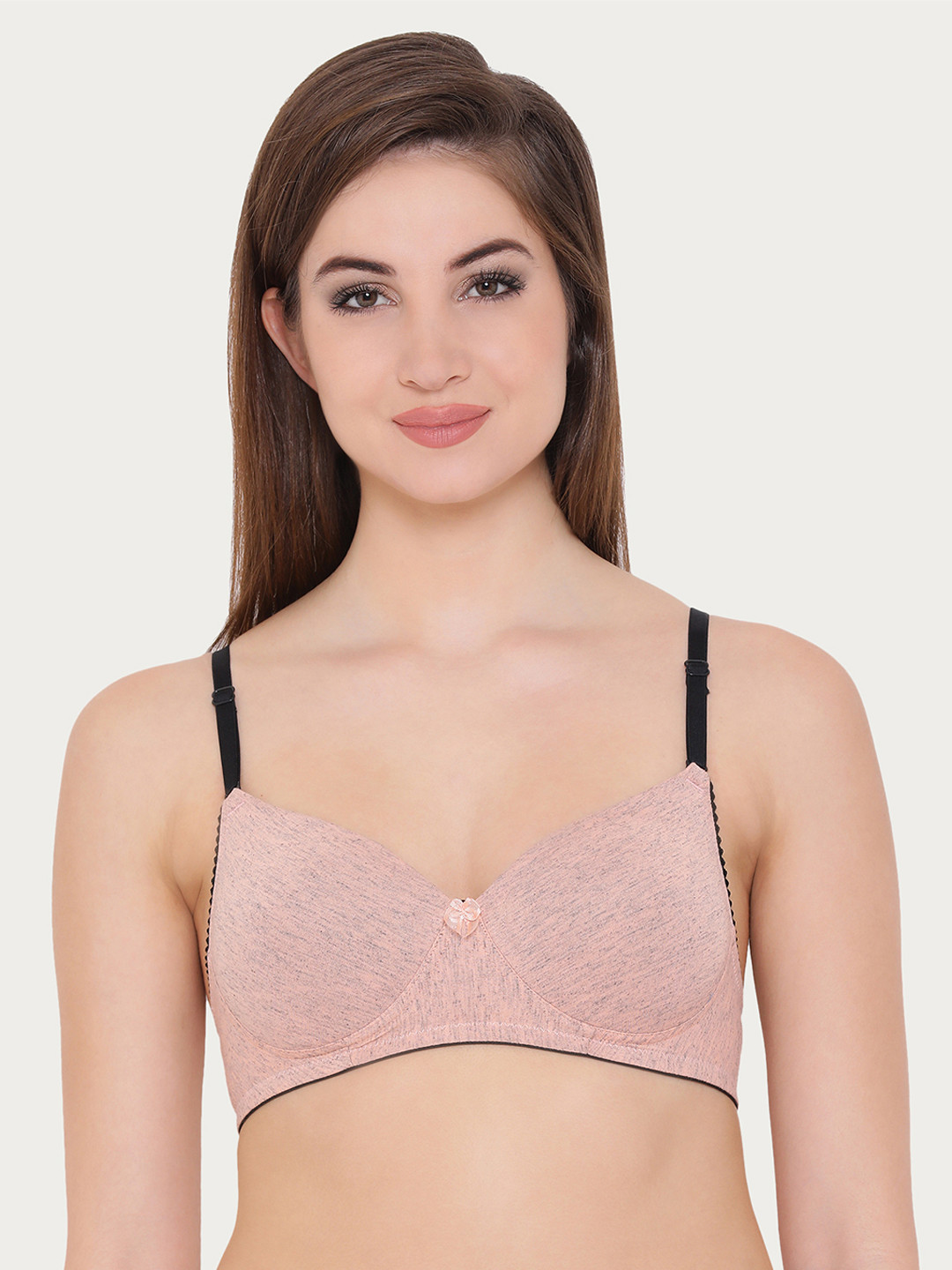 

Clovia Cotton Padded Non-Wired Multiway Push-Up T-Shirt Bra, Pink