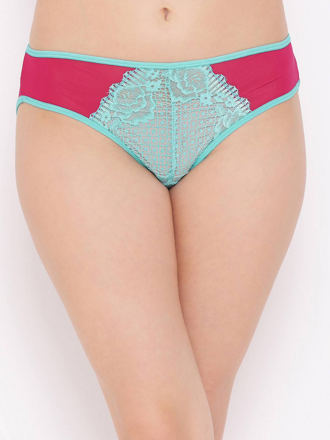 

Clovia Women Green & Pink Bikini Briefs PN2972P03XL